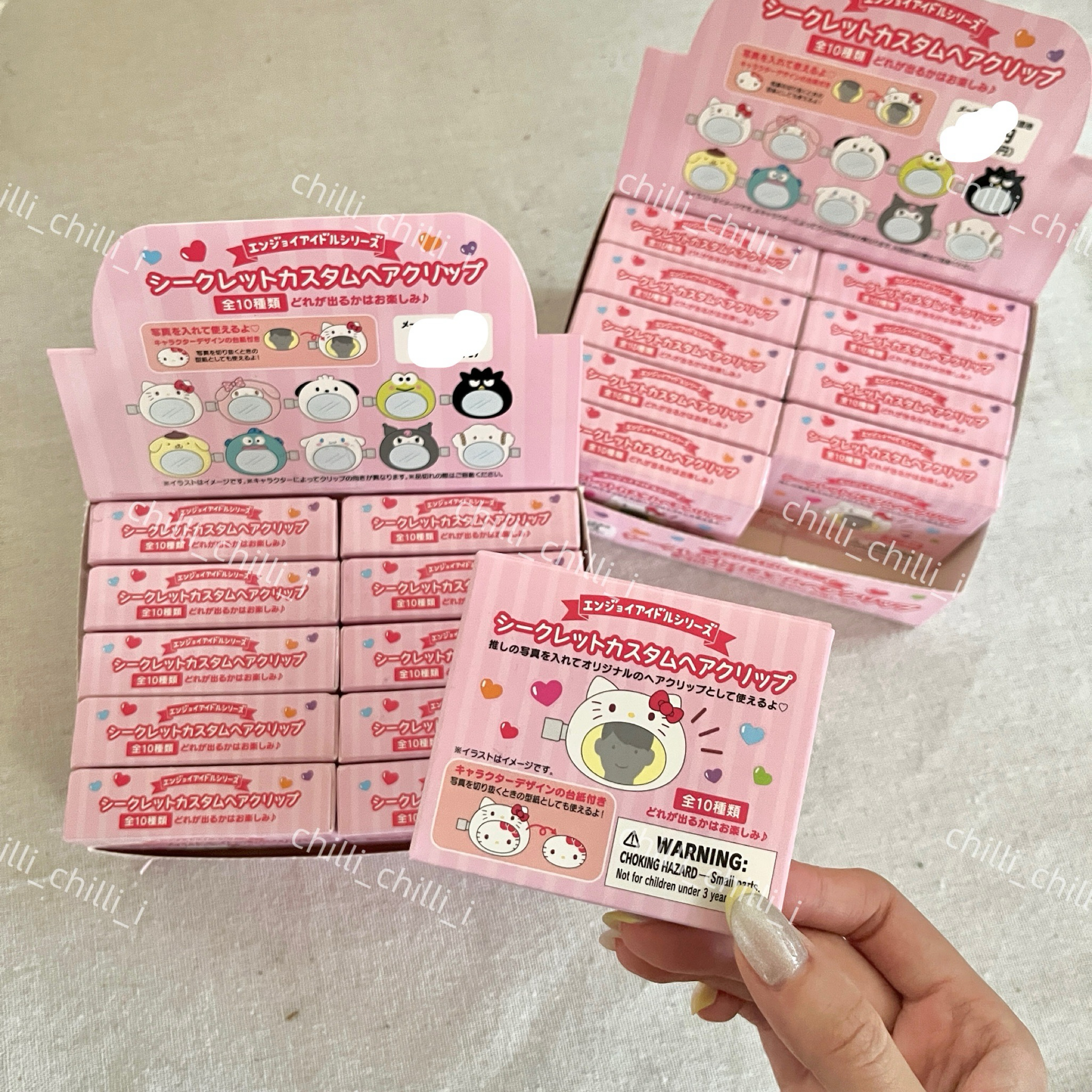 三麗鷗應援髮夾盲盒 可換照片