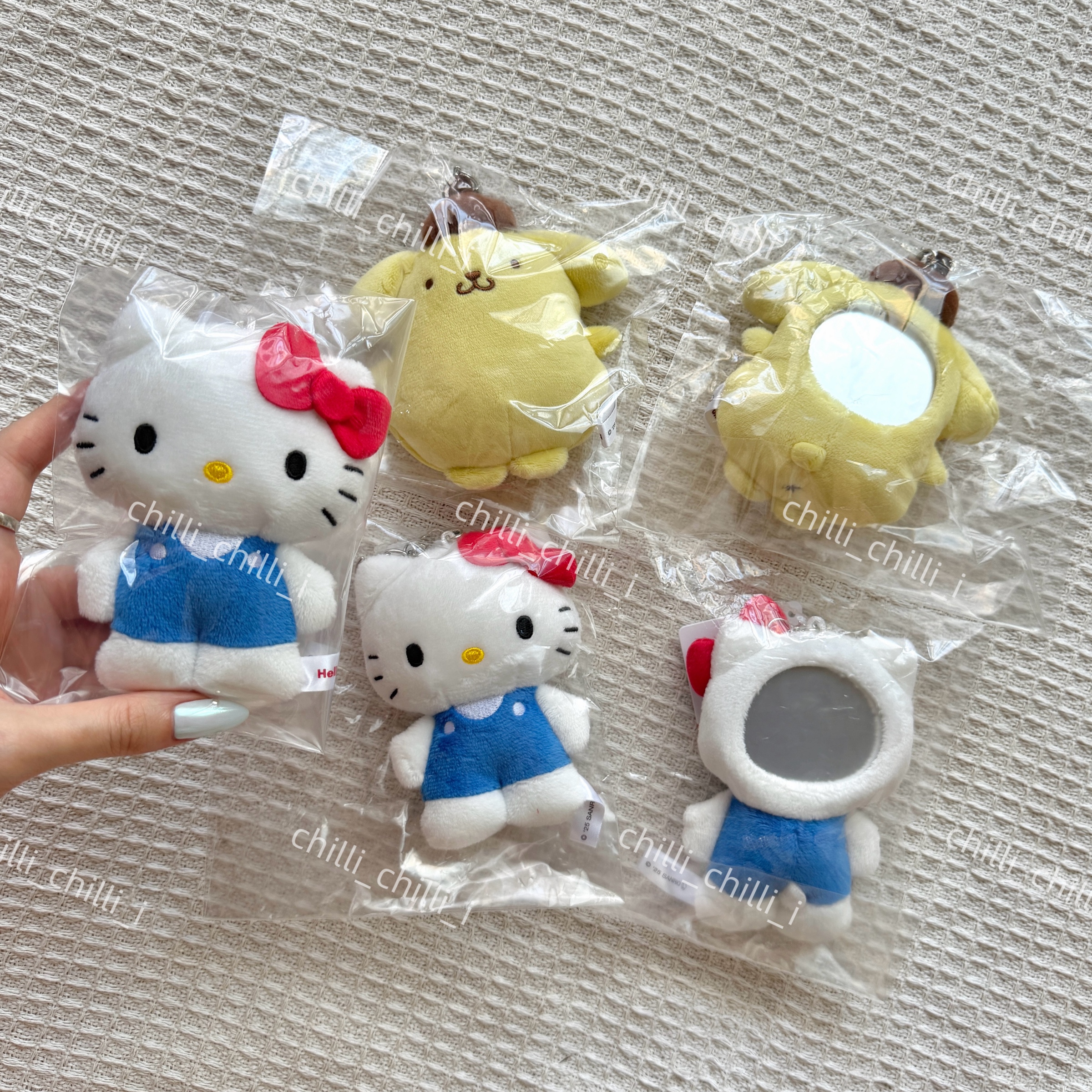 扁扁鏡子毛絨吊飾
