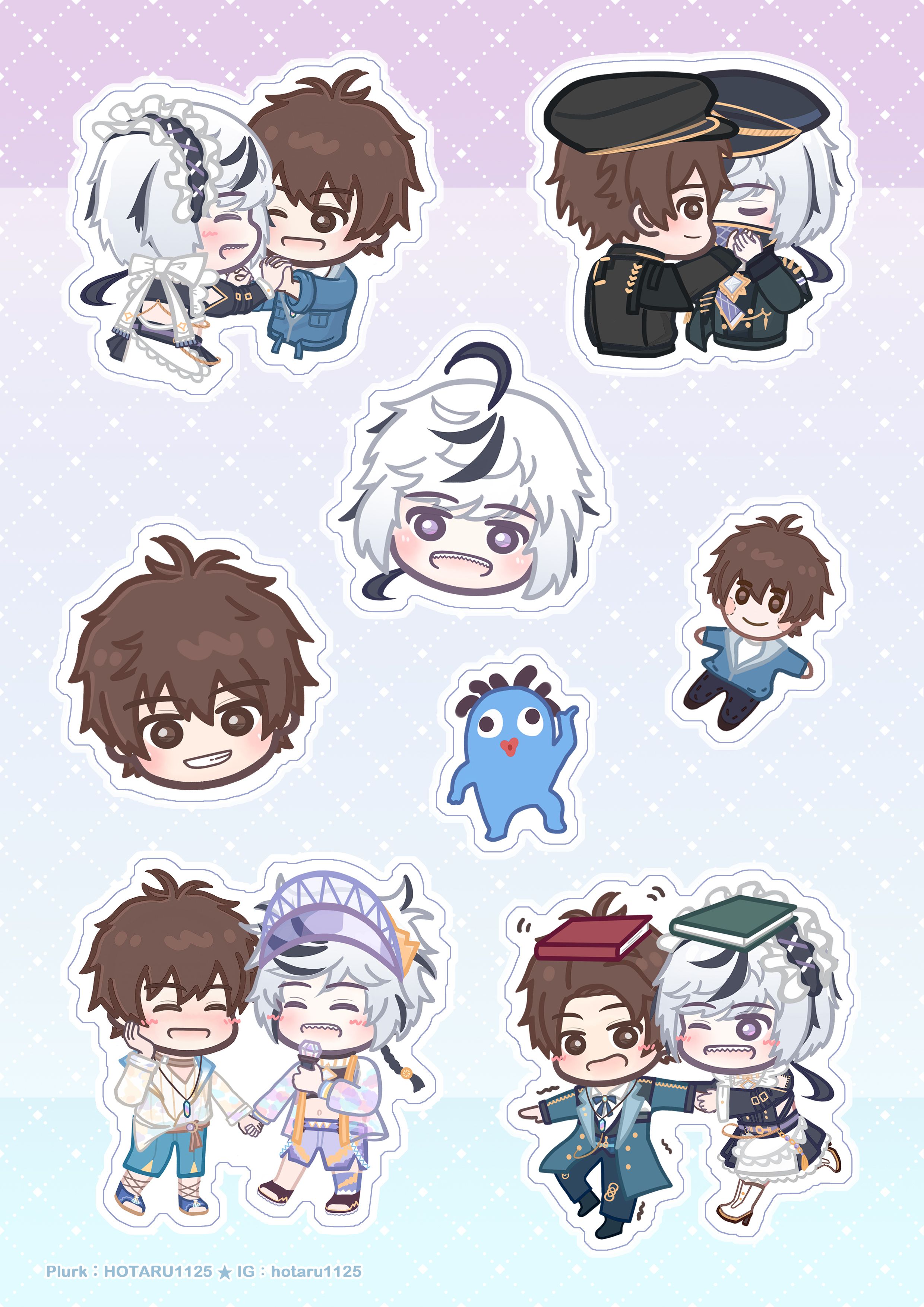 【新世界狂歡】布儡＆布伊☆亮膜半斷貼紙
