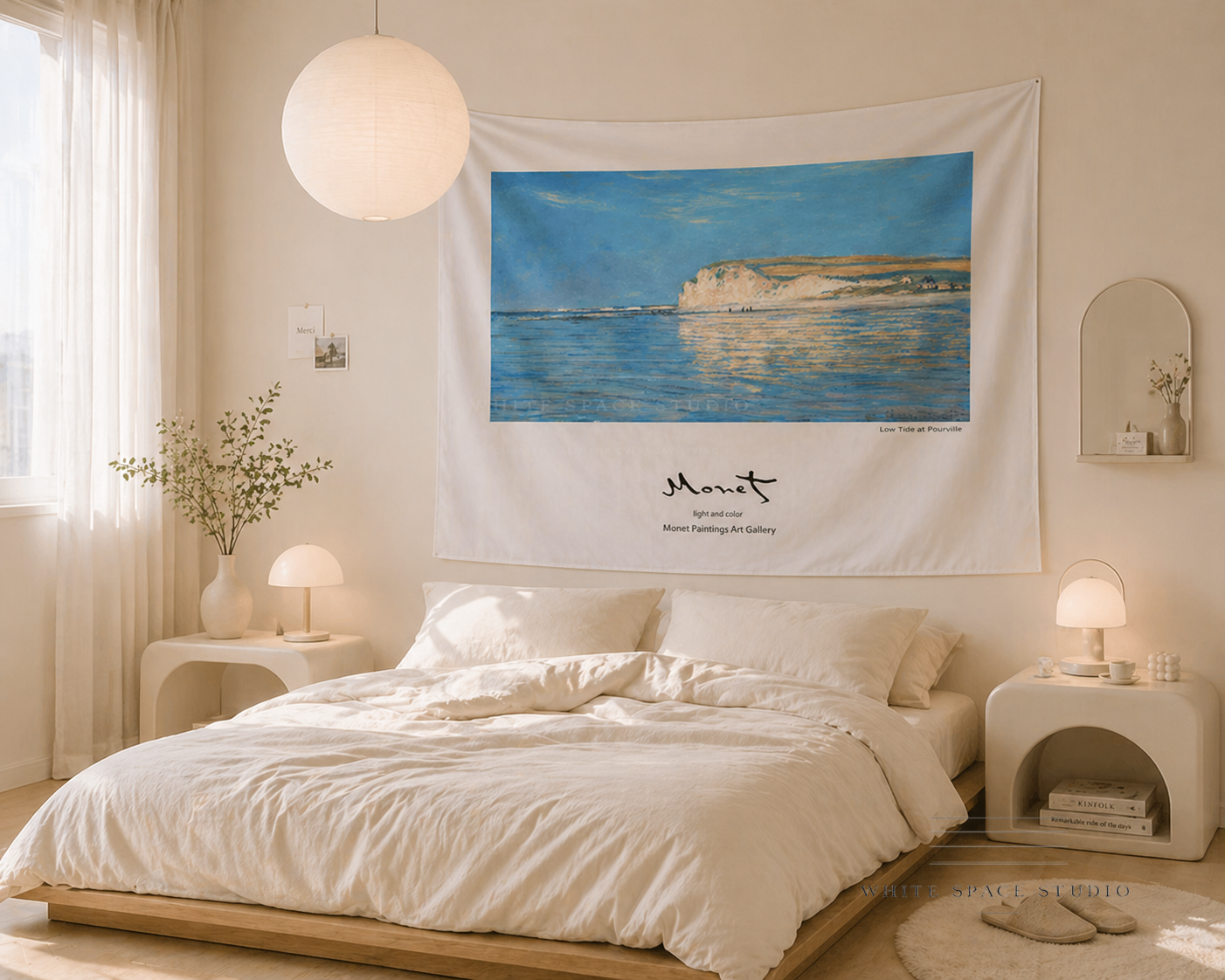 氛圍藝術掛布│《莫內的花園海景：普威爾的粼粼午後》Monet’s Coastal Light