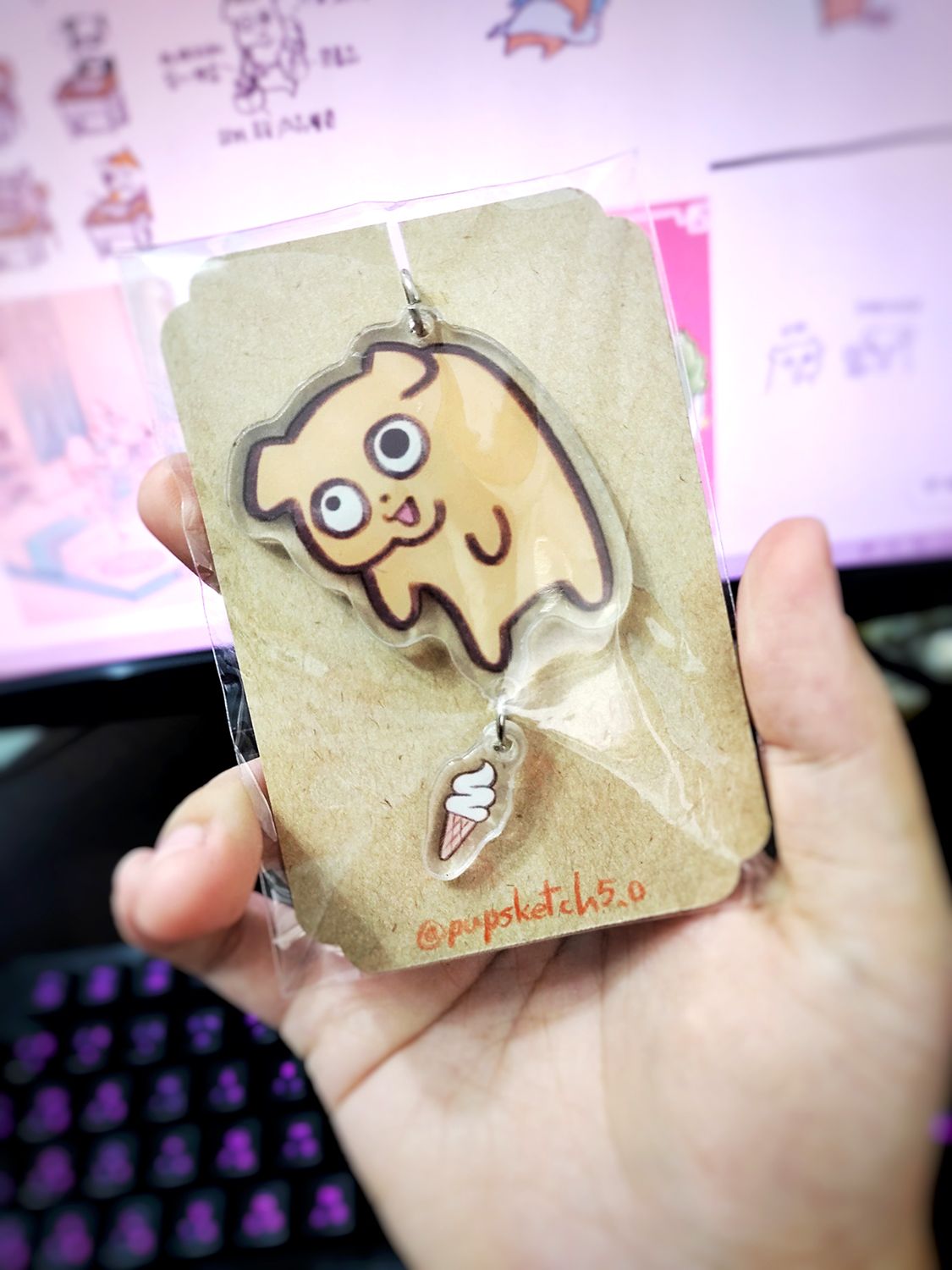 本人覺得冰淇淋更可愛的吊飾LoL