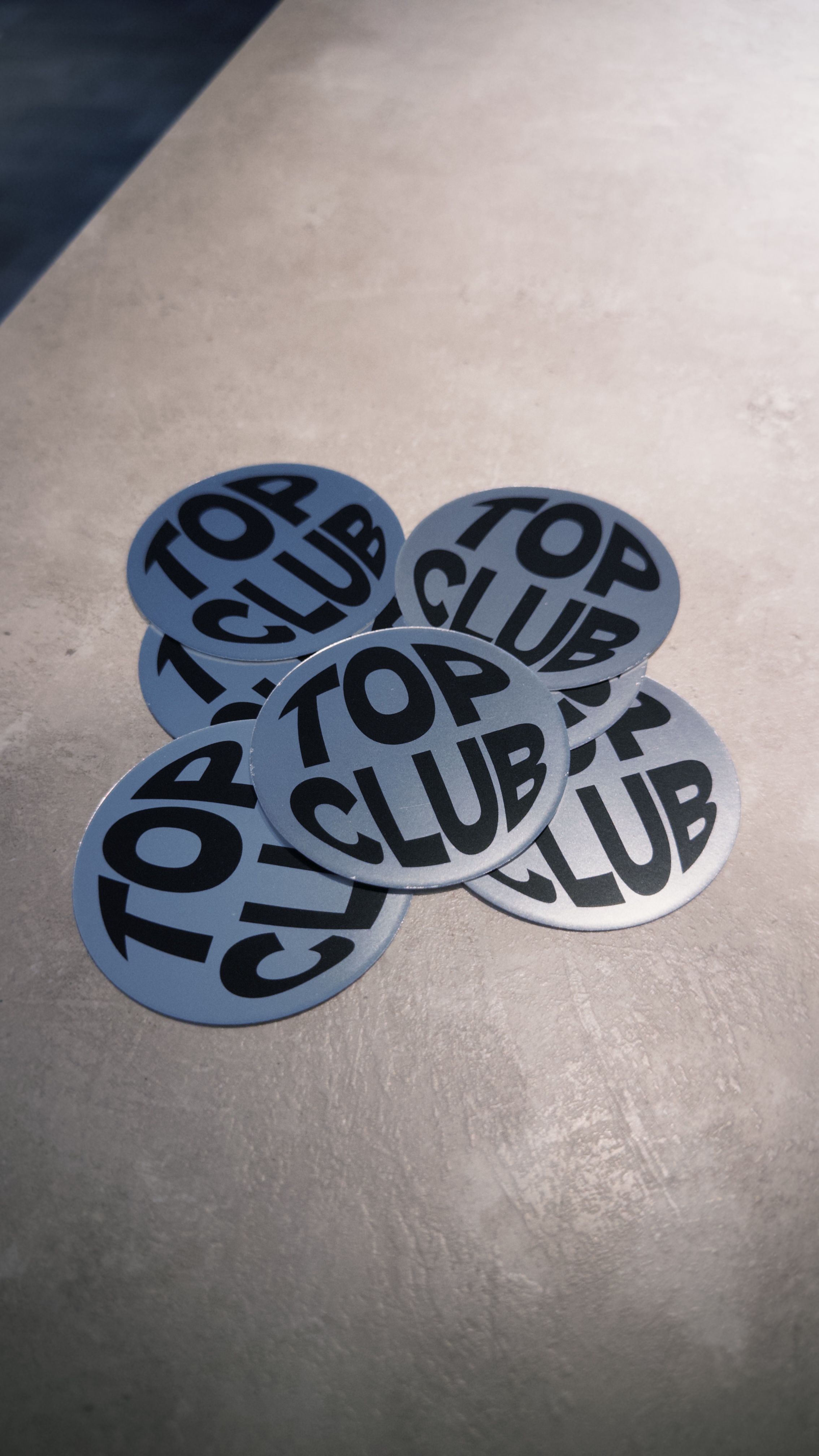 TOP CLUB 金屬圓形貼紙