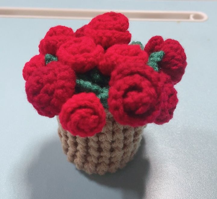 玫瑰花園鉤針杯墊｜可愛療癒系居家小物