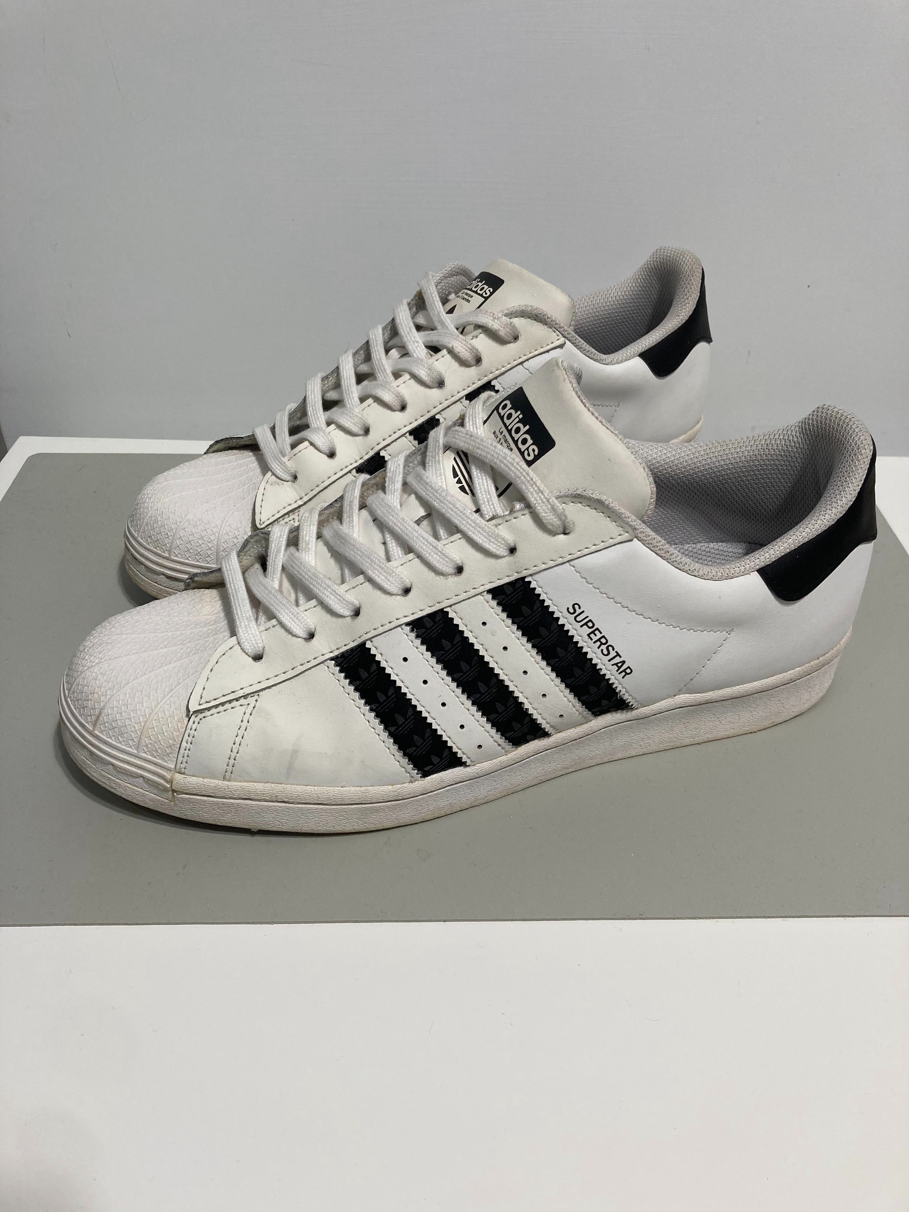 Adidas SUPERSTAR 白搭黑邊 US 11 28cm