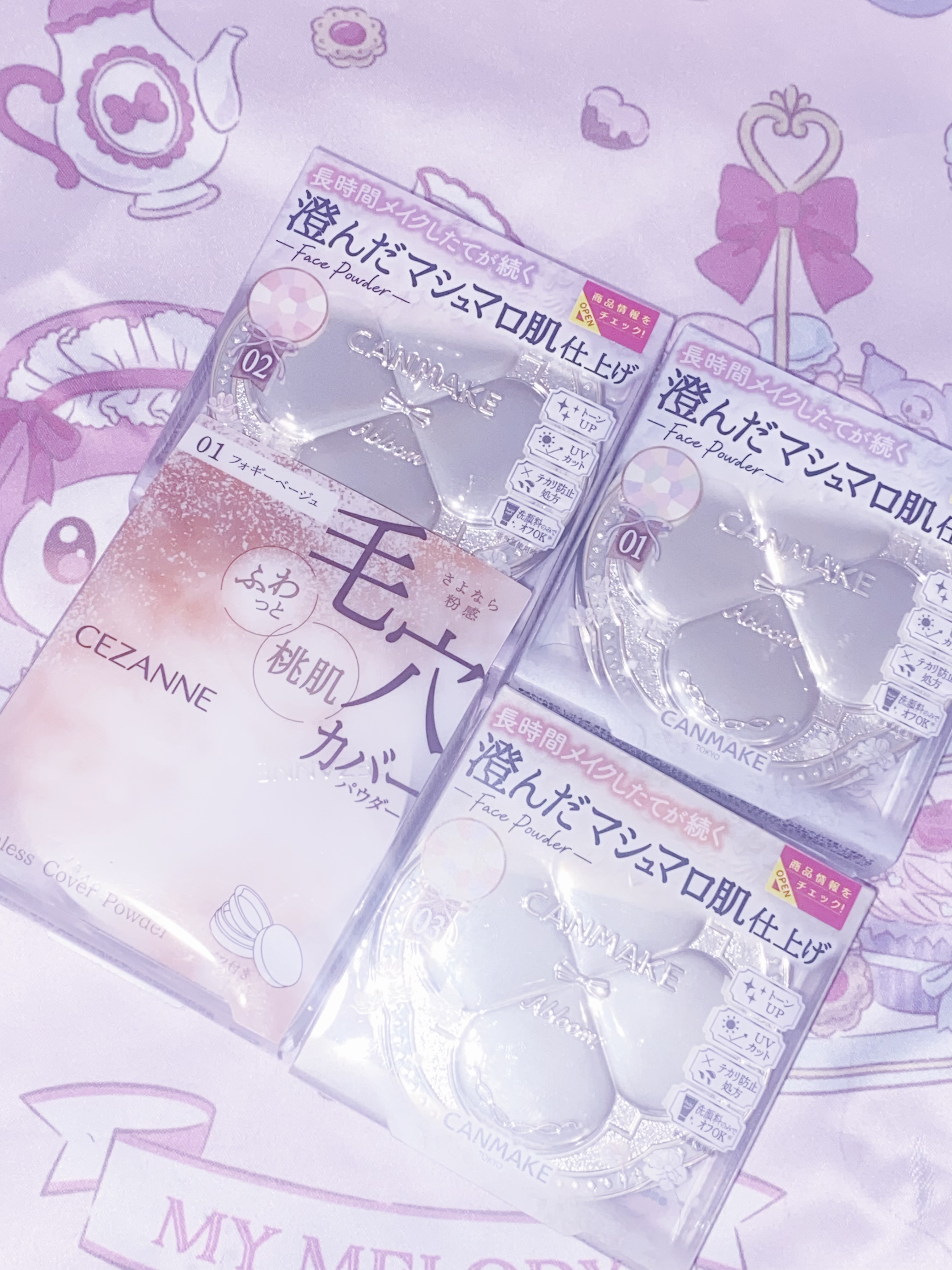 Canmake棉花糖蜜粉餅＆Cezanna蜜粉