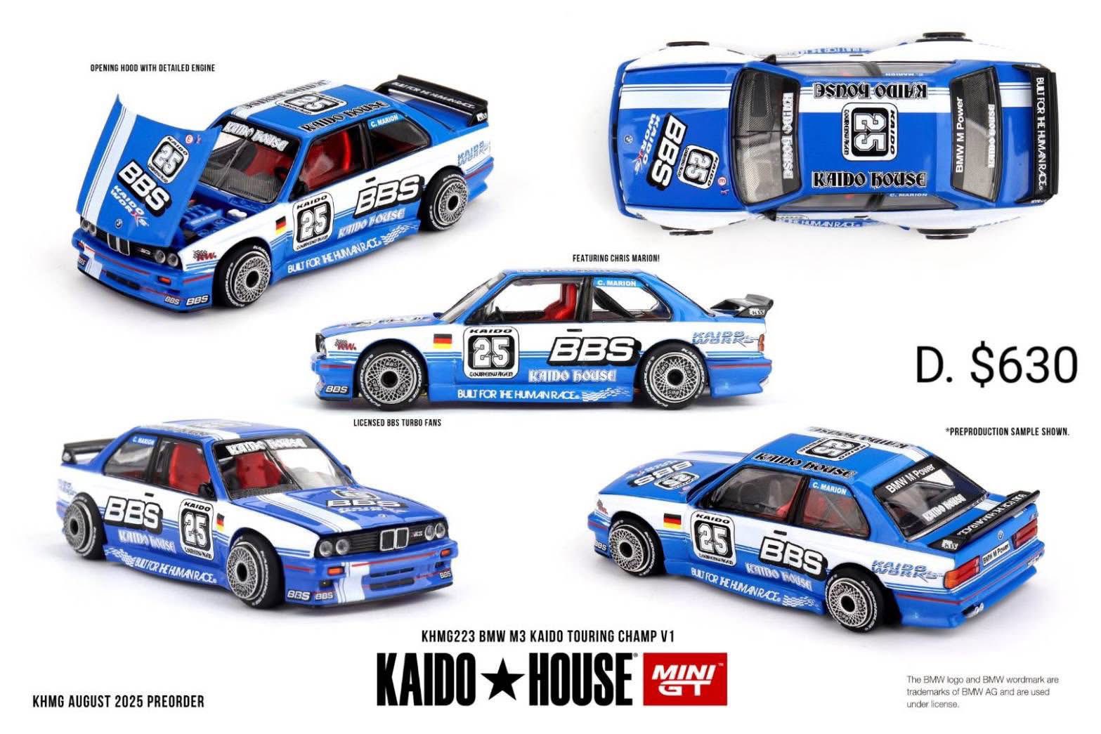 D款BMW E30 M3 搭配BBS塗裝與輪框。