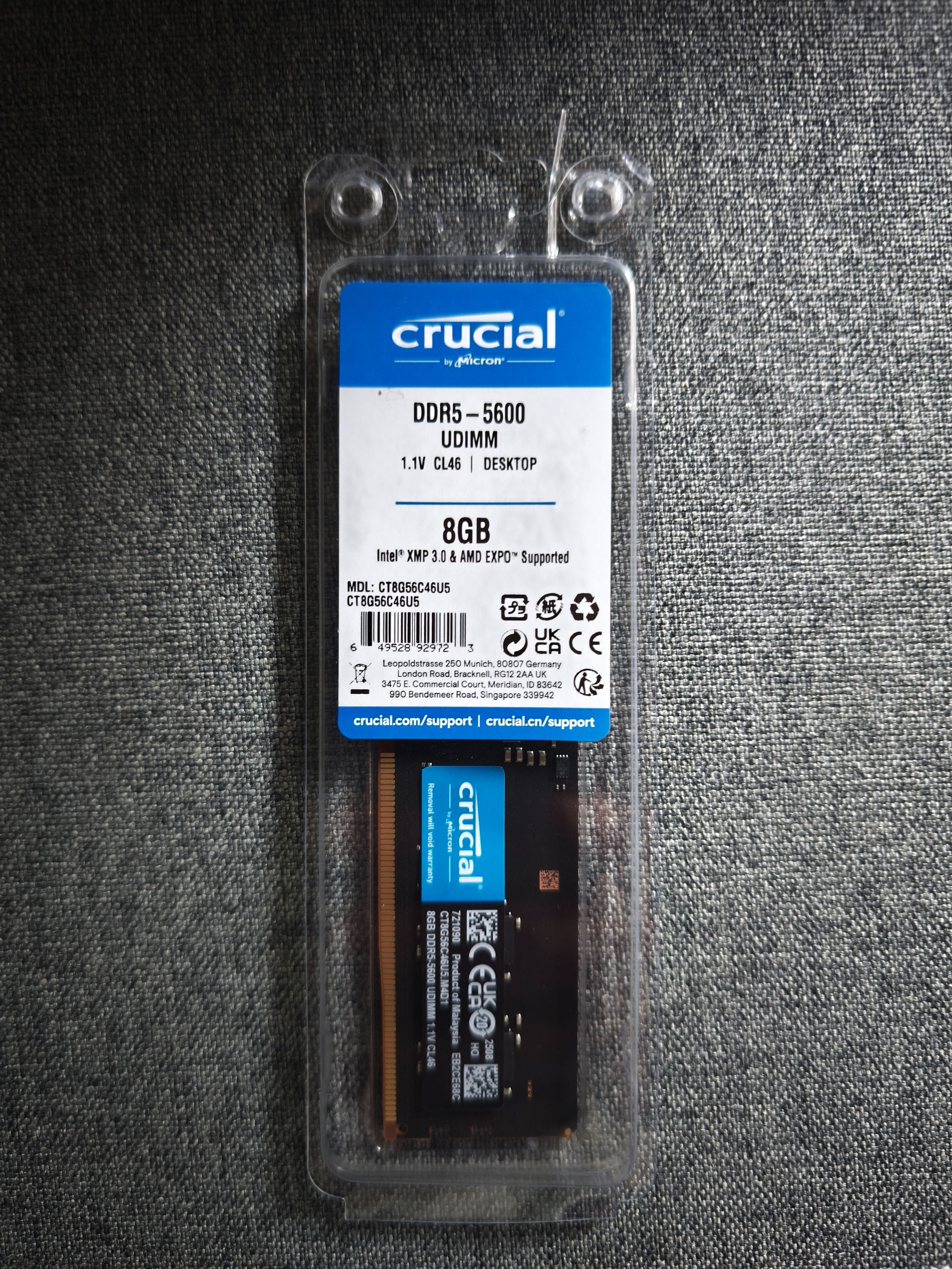 美光DDR5 5600 8G