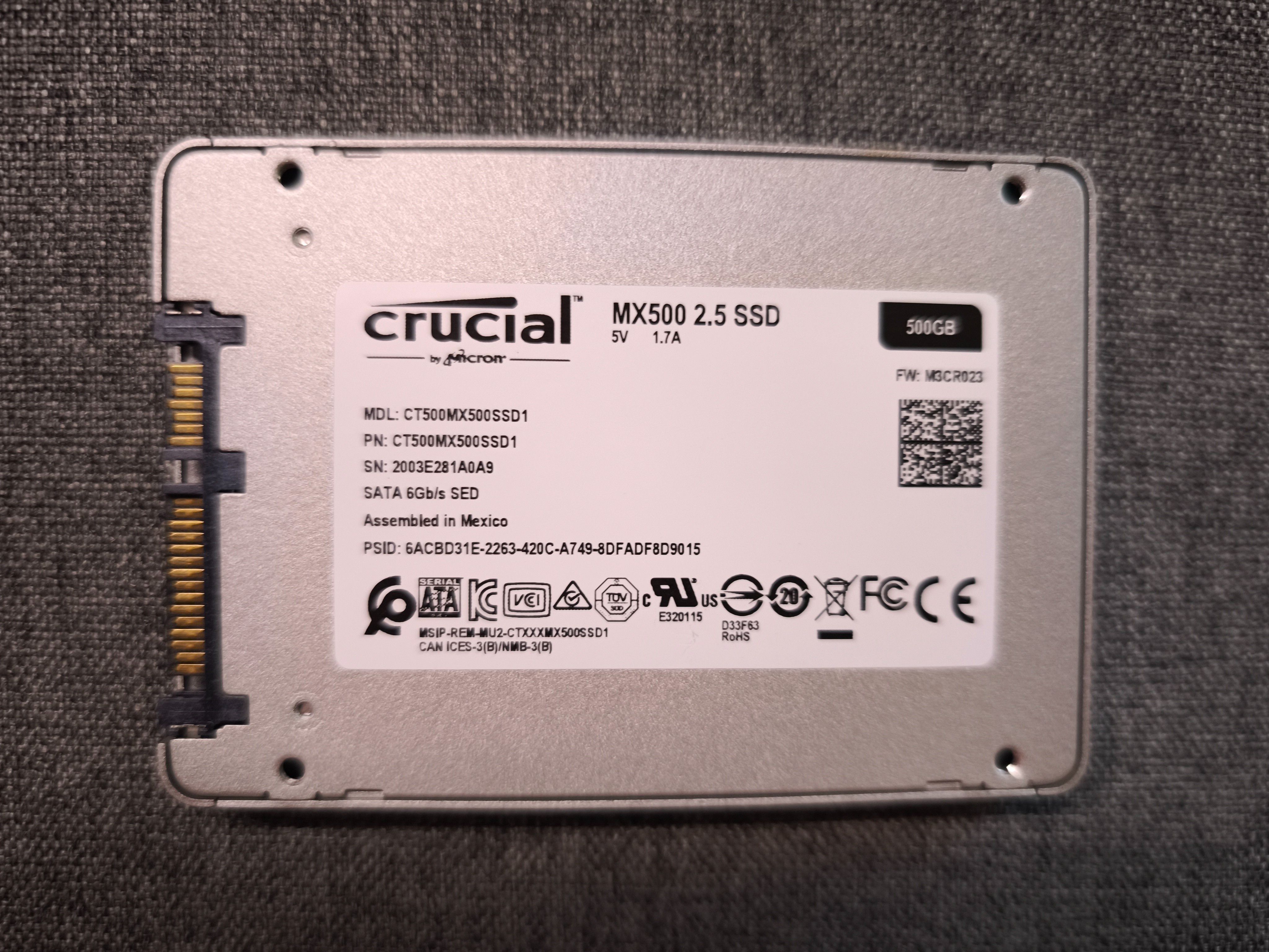 MX500 500G SATA 2.5＂