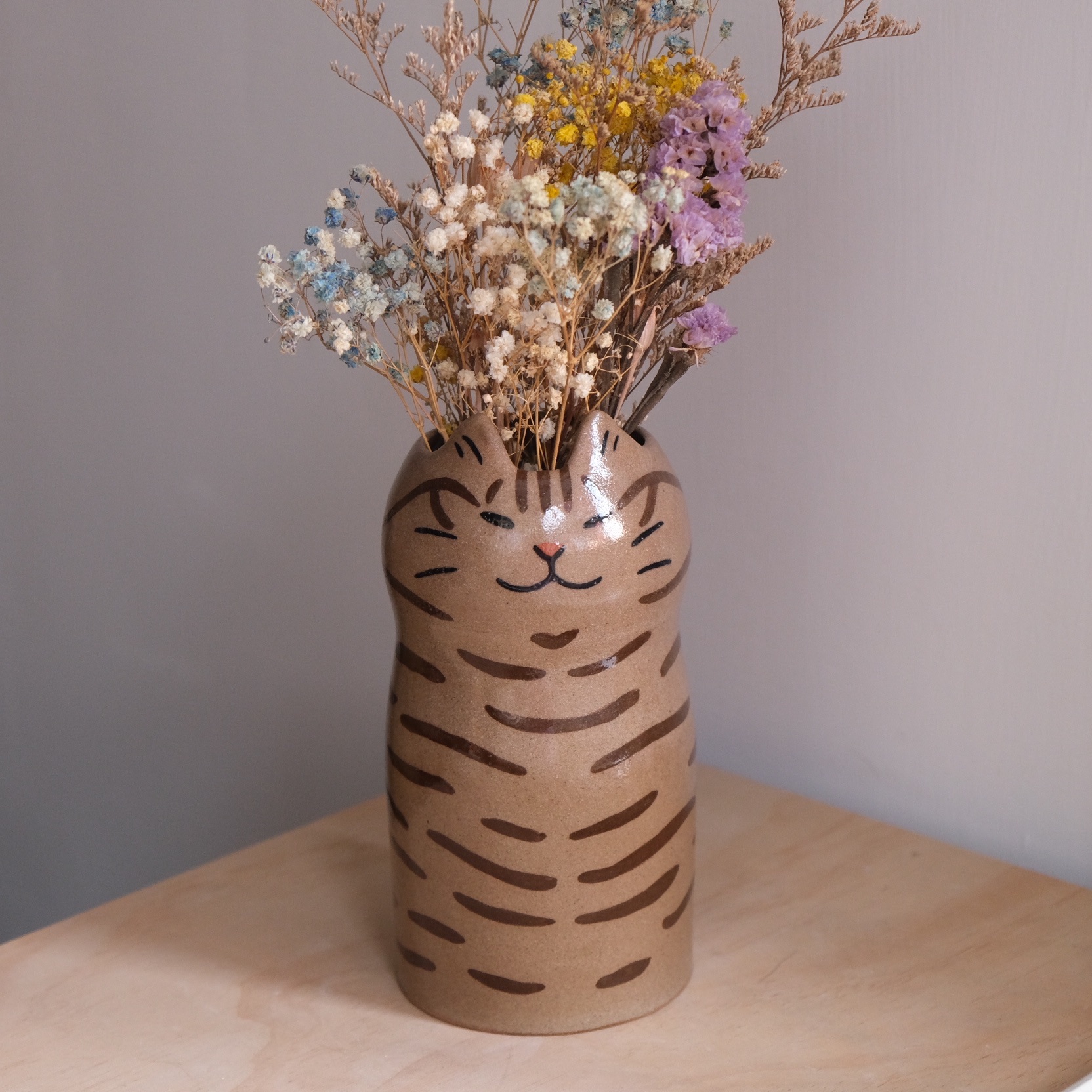 Yycat 虎斑貓花器7