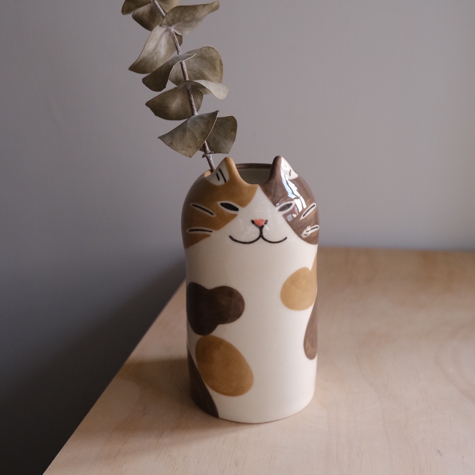 Yycat 奶茶三花貓花器3