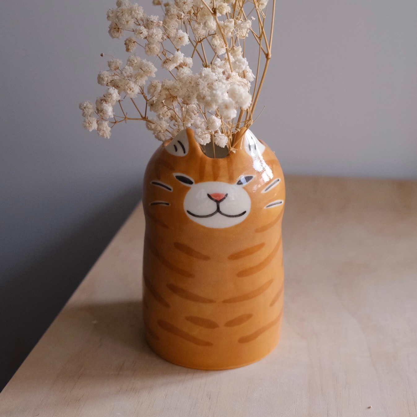 Yycat 橘貓花器1