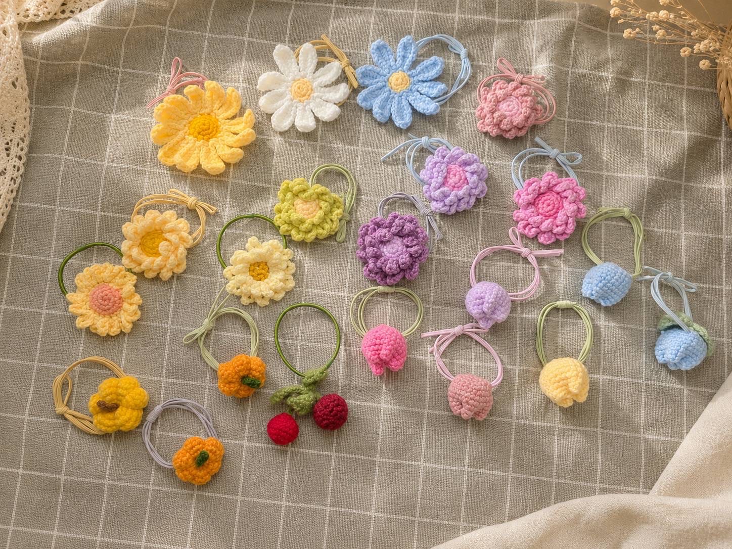 🌼小雛菊、花花、鬱金香、南瓜🎃髮飾