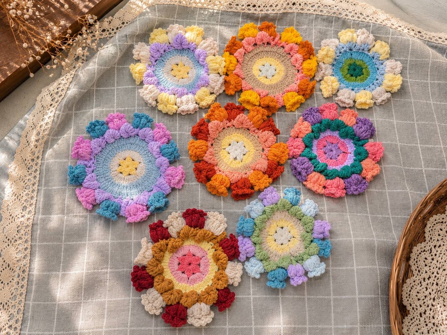 💐風鈴花杯墊💐
