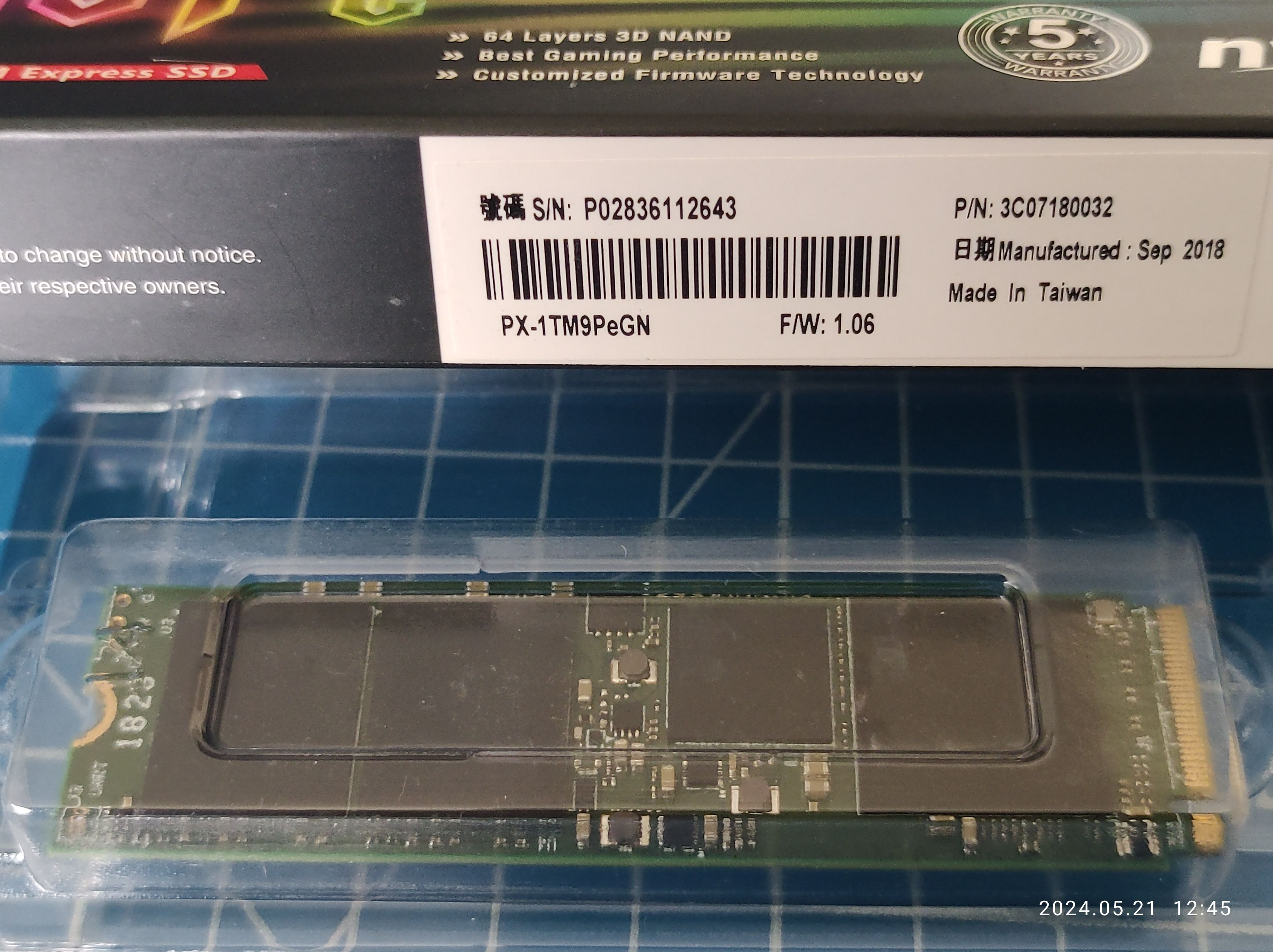 無保固 PLEXTOR M9PeGn 1T