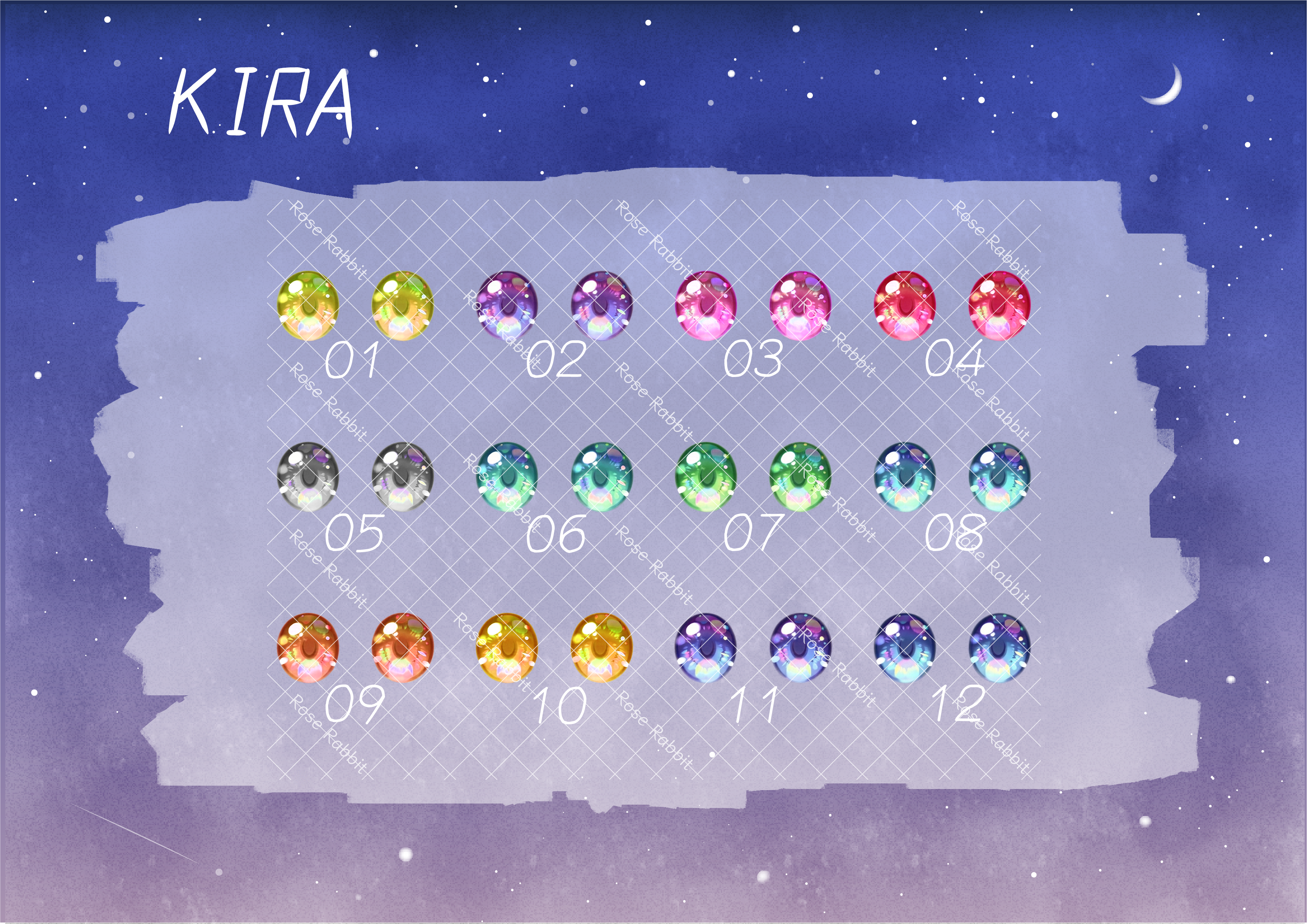 【12mm】玻璃眼片-KIRA