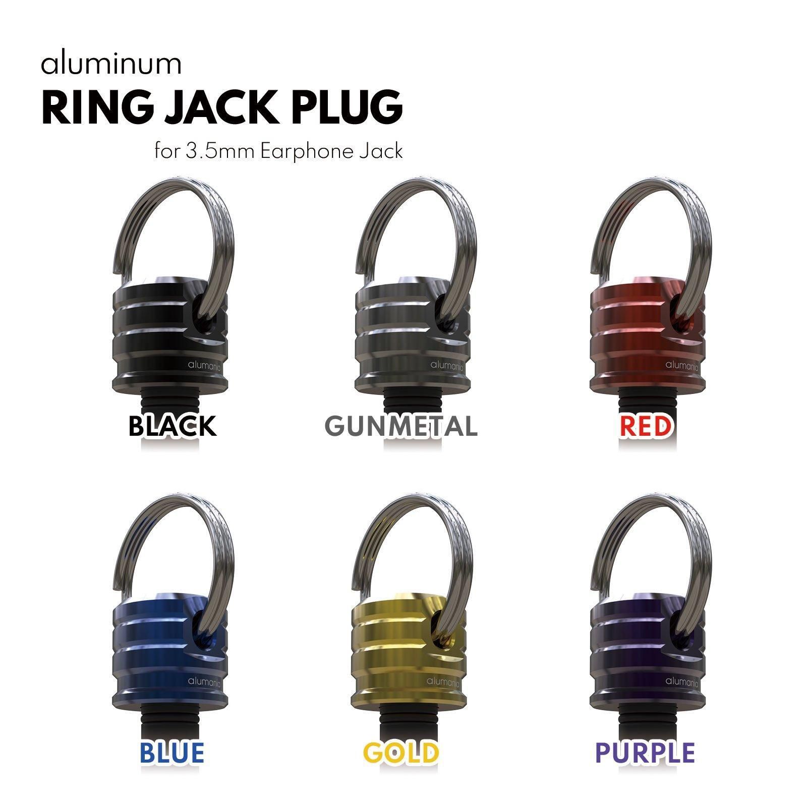 全新 aluminum RING JACK PLUG for 3.5mm 金屬耳機插孔