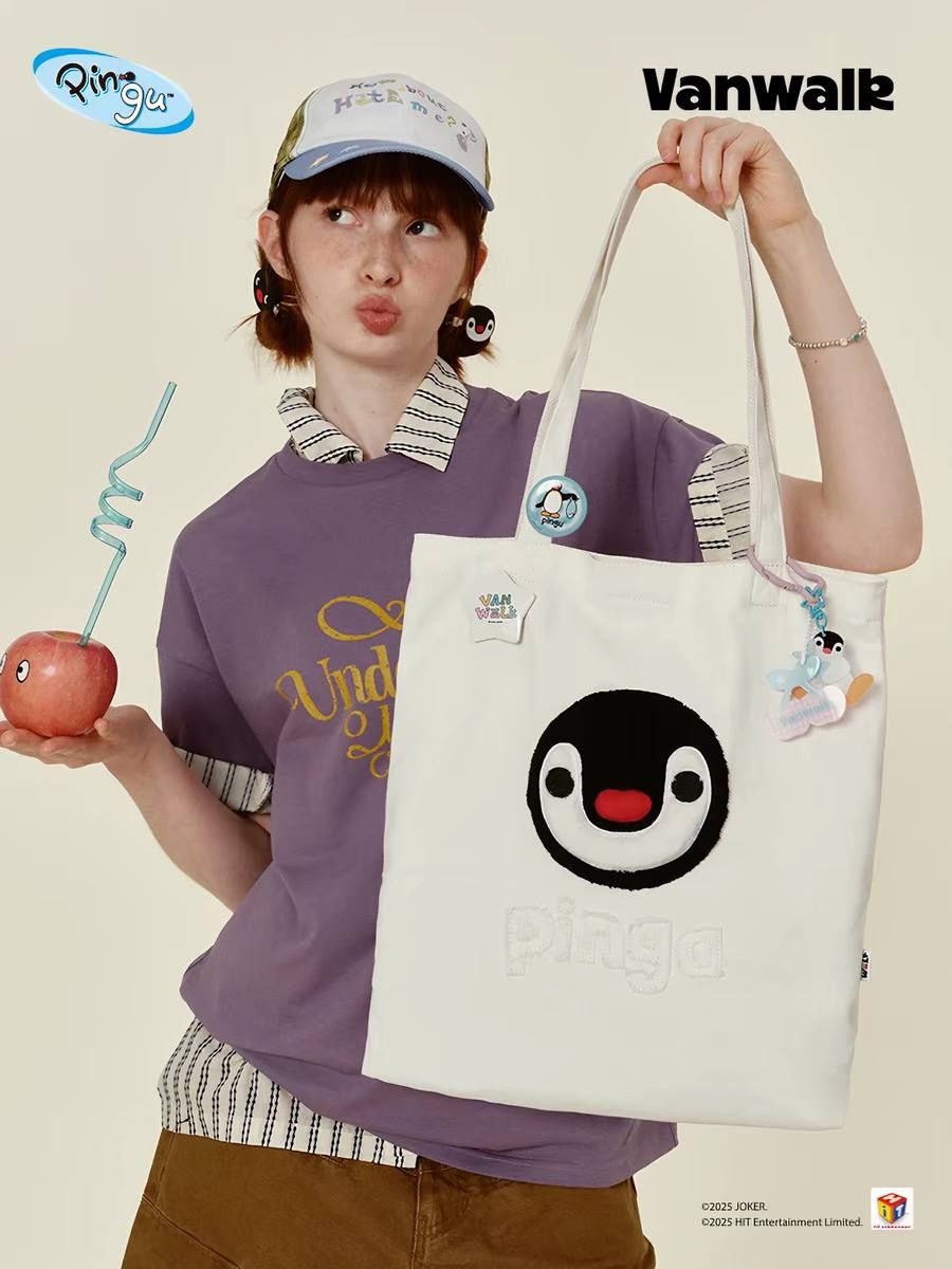 正版聯名🌟Pingu/Pinga休閒單肩包