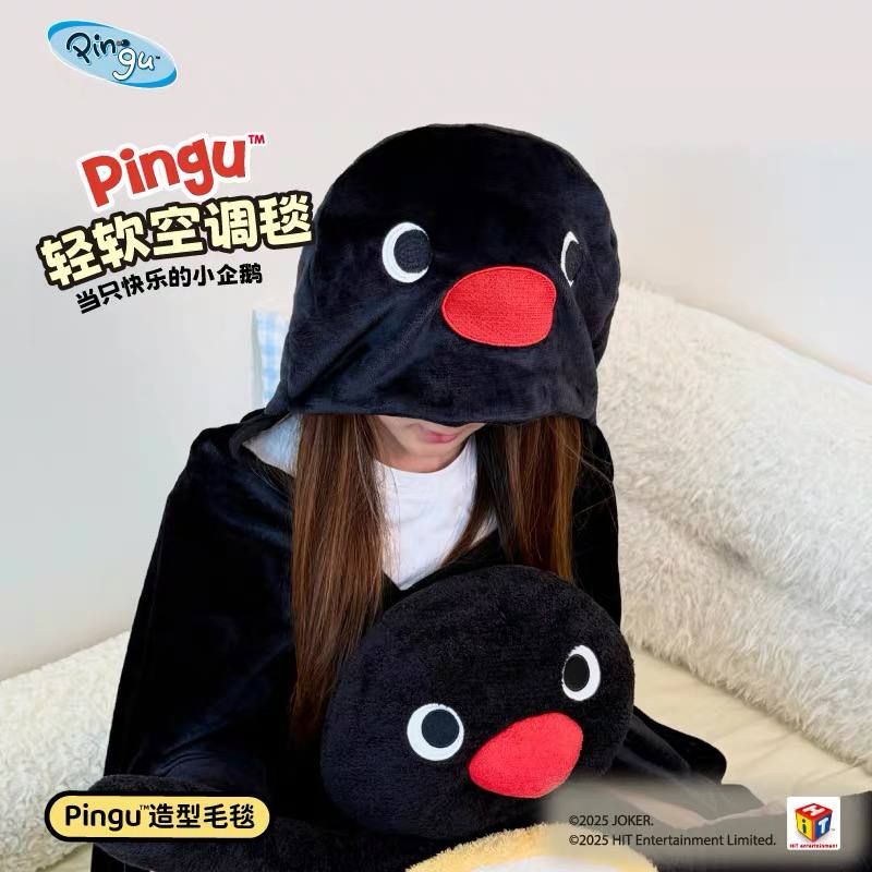 正版授權🌟Pingu法蘭絨空調毯