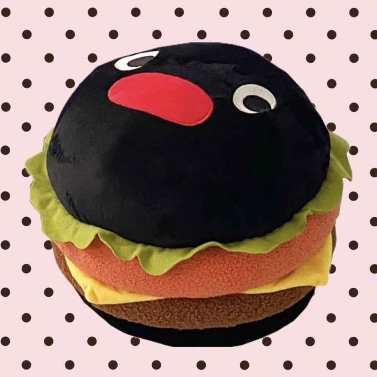 正版聯名🌟Pingu黑金漢堡抱枕