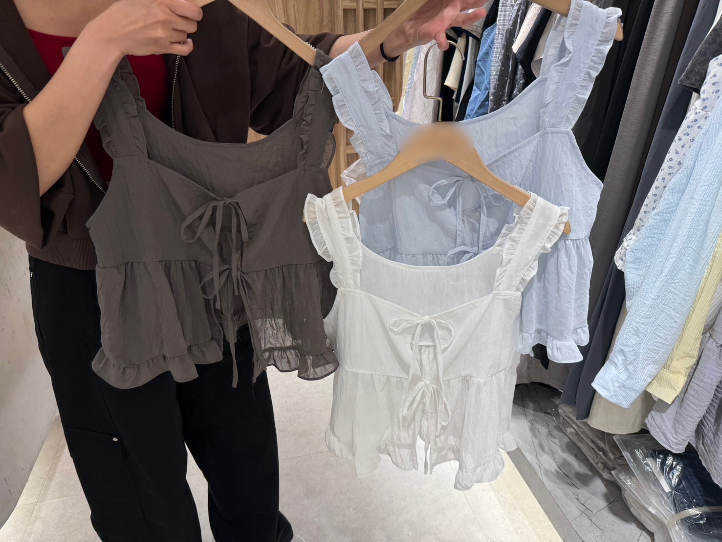（連線商品）素面綁帶背心