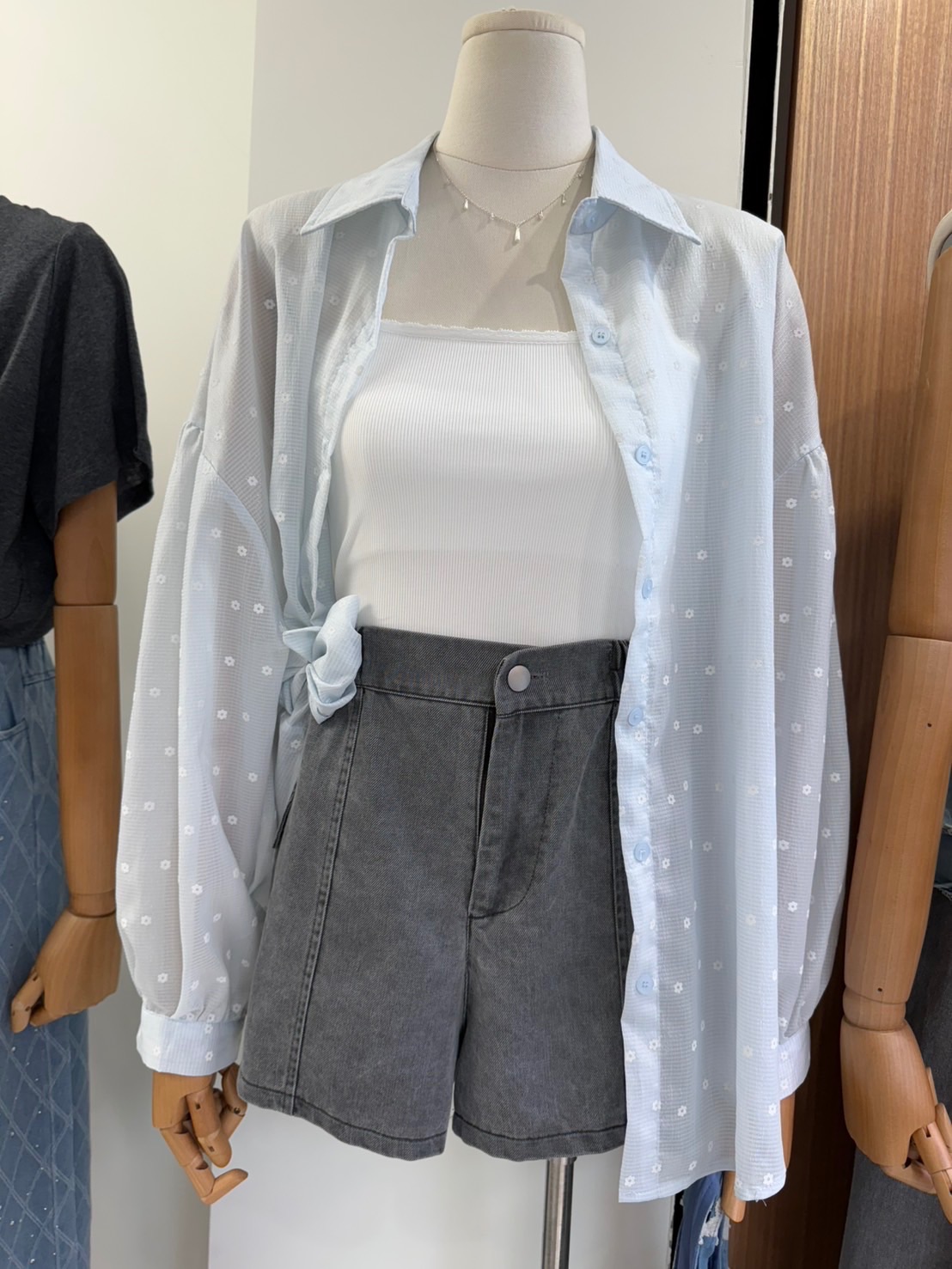 （連線商品）細閃小花襯衫