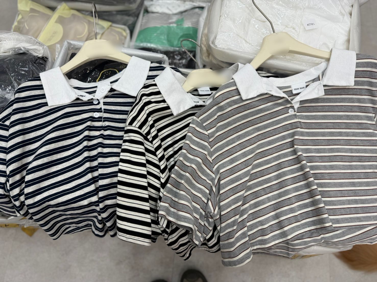 （連線商品）短版條紋上衣