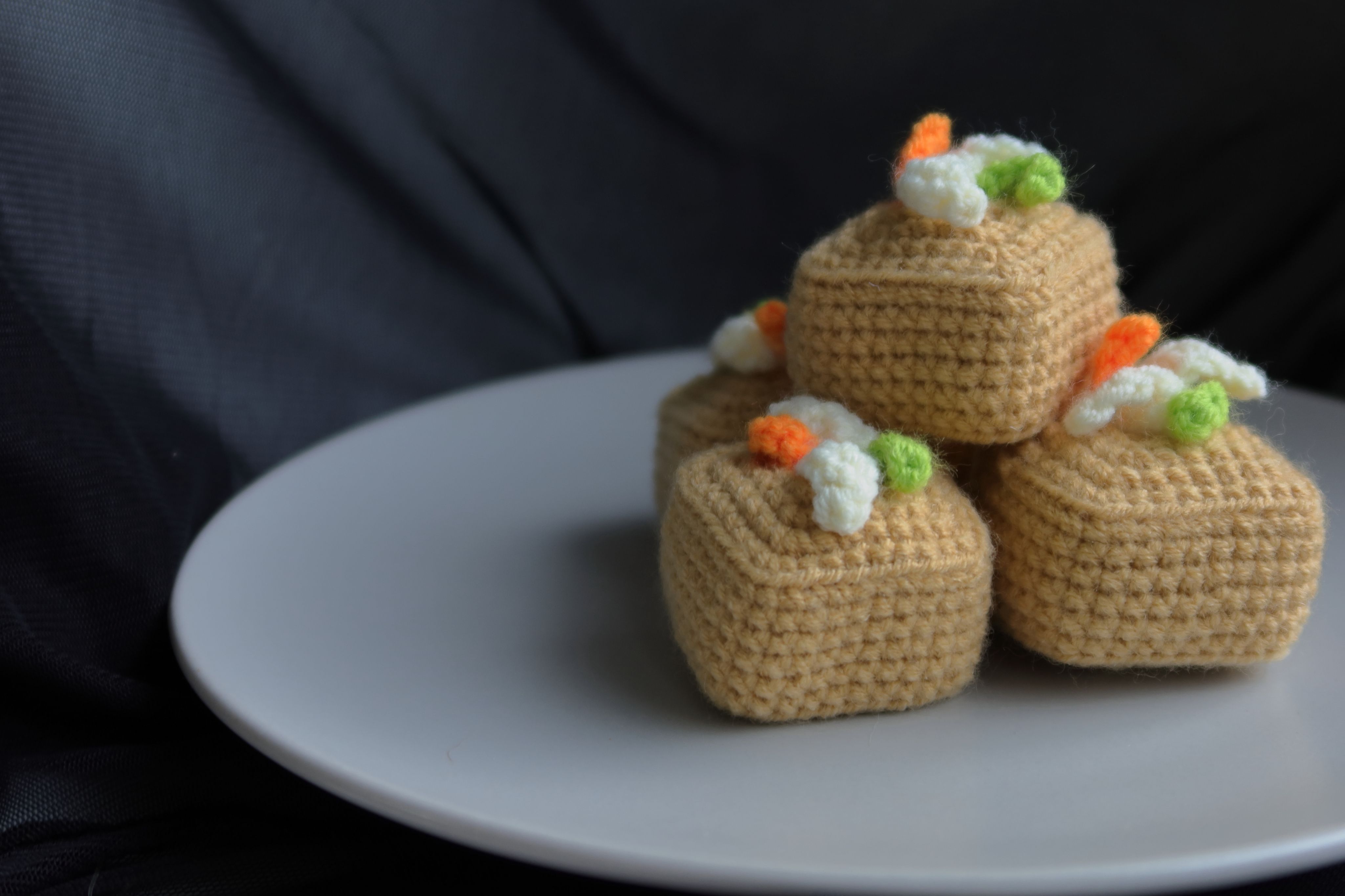 ⁺⑅原創✶˚手作鉤織臭豆腐｜貓咪手作玩具
