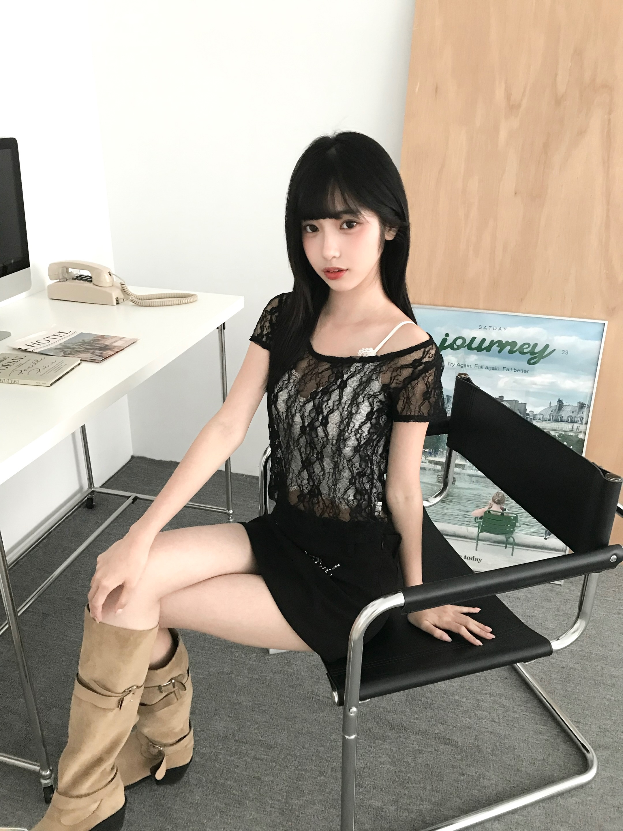𝑷𝒐𝒏𝒚𝒐 疊穿必備💿蕾絲圓領短袖上衣