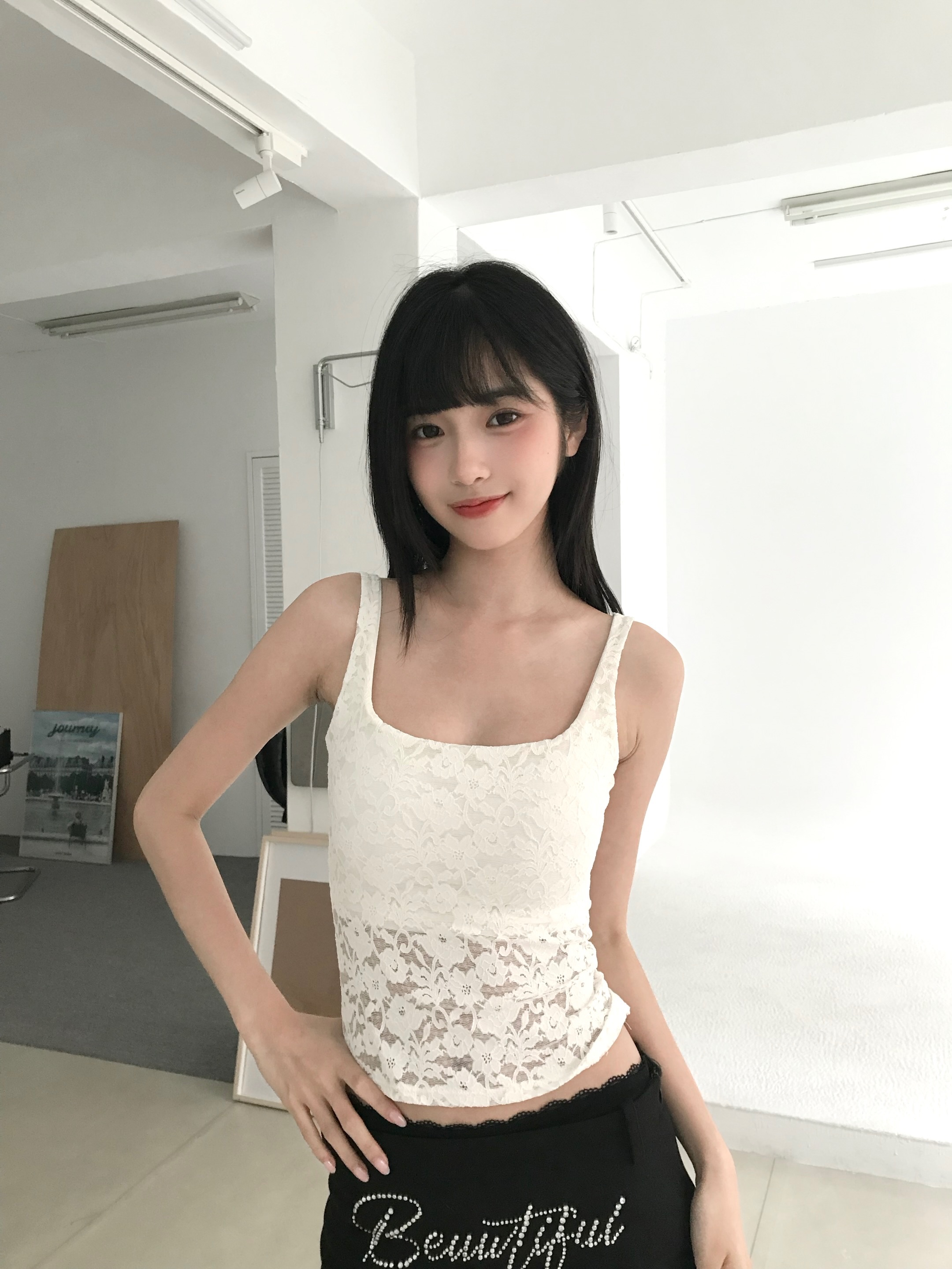 𝑷𝒐𝒏𝒚𝒐 法式雕花胸墊背心