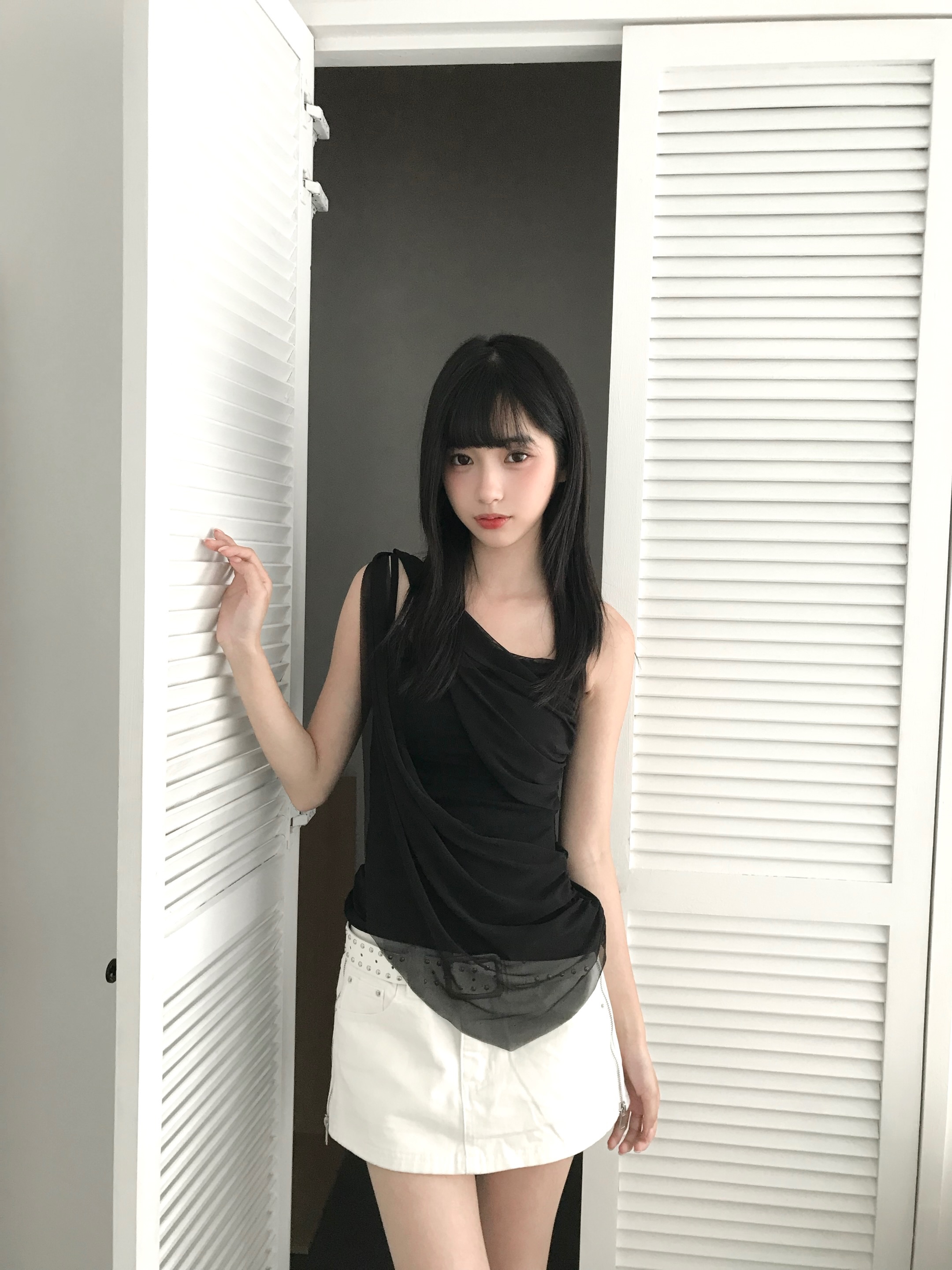 𝑷𝒐𝒏𝒚𝒐 時髦💿網紗垂墜造型細肩背心