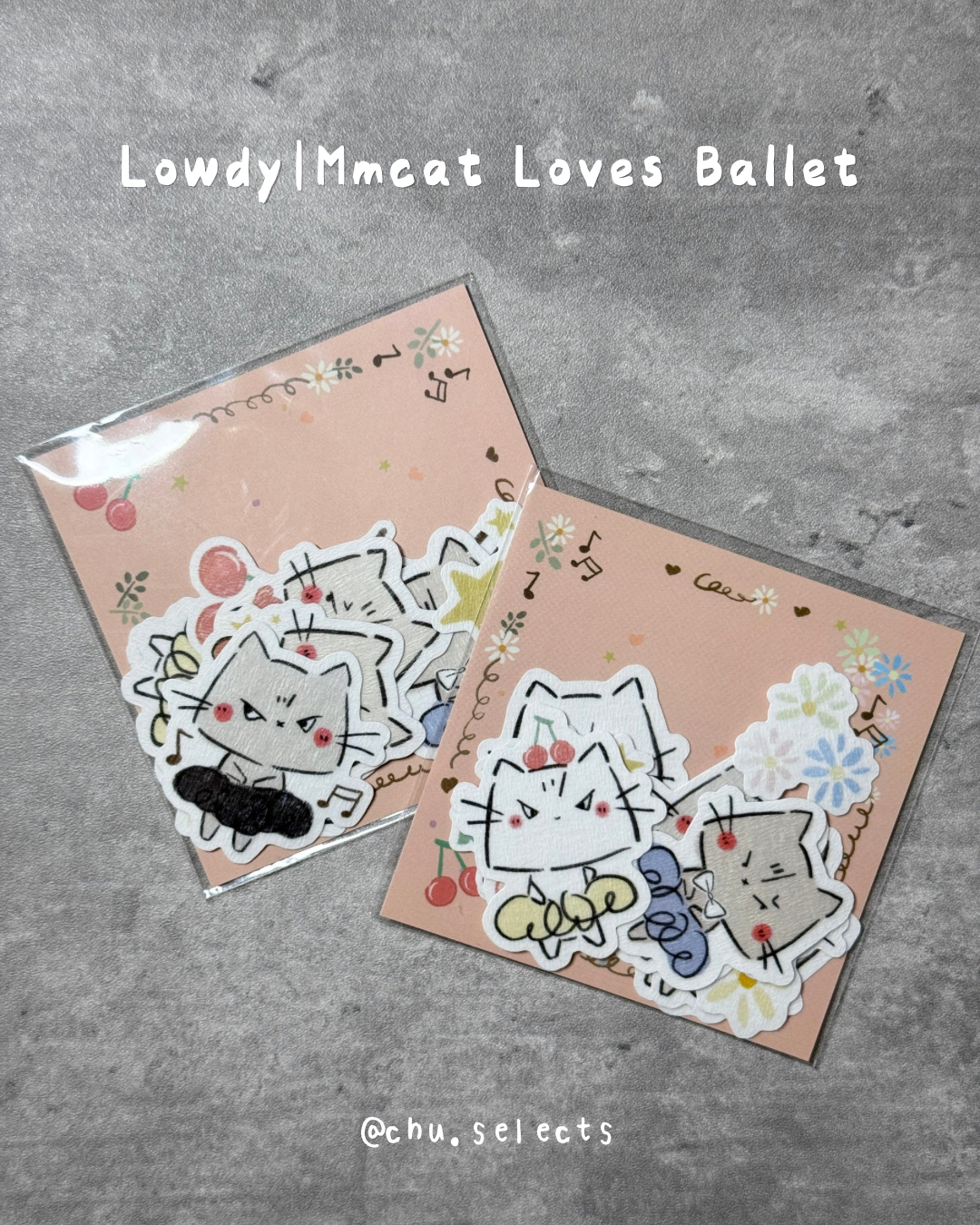 香港帶回｜LOWDY｜Mmcat Loves Ballet貼紙包