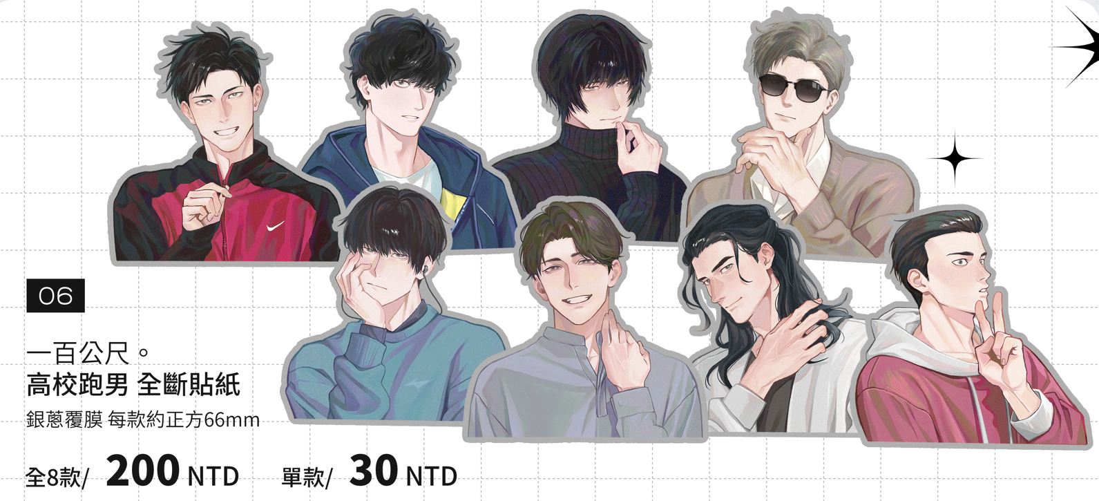 【現貨】跑男高校全斷貼紙