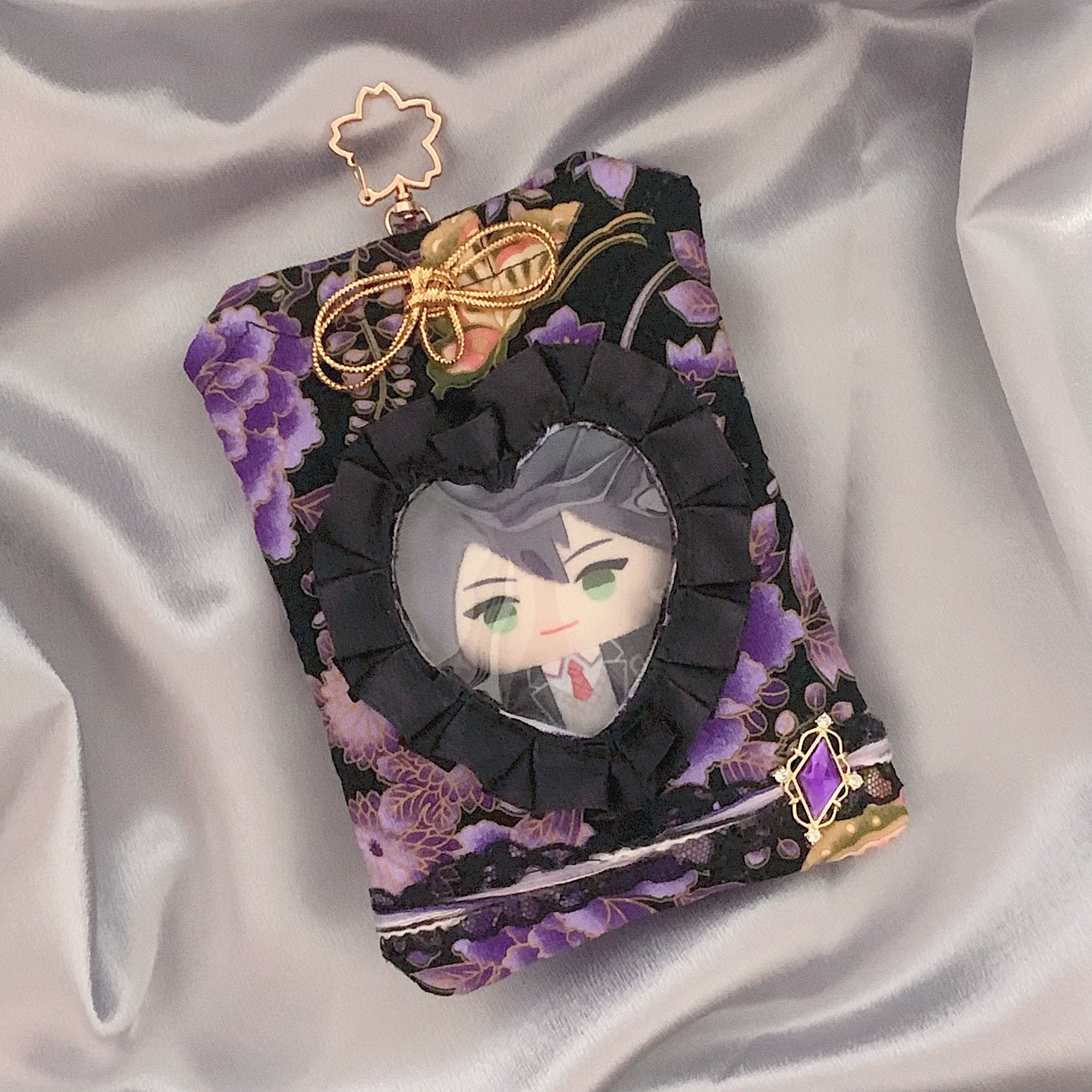 紫色和風娃包（附扣環）