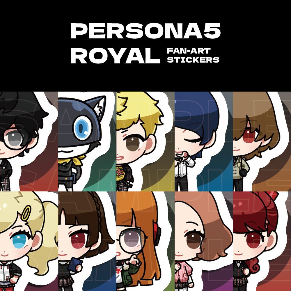 《P5R》心之怪盜團 半斷貼紙