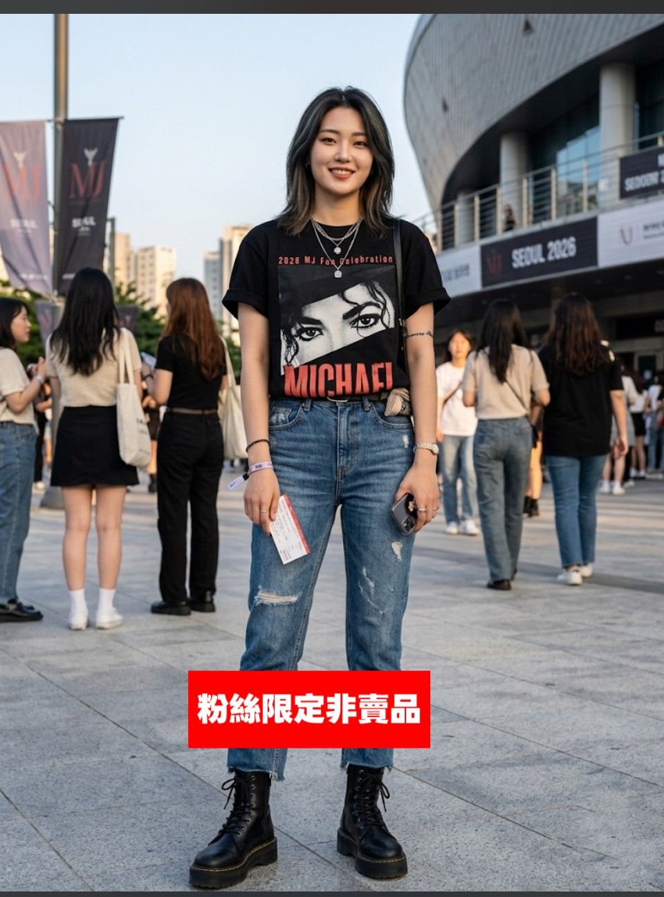 MJ 麥可傑克森粉絲2026紀念T260克厚磅純棉- 非賣品 FANS ONLY