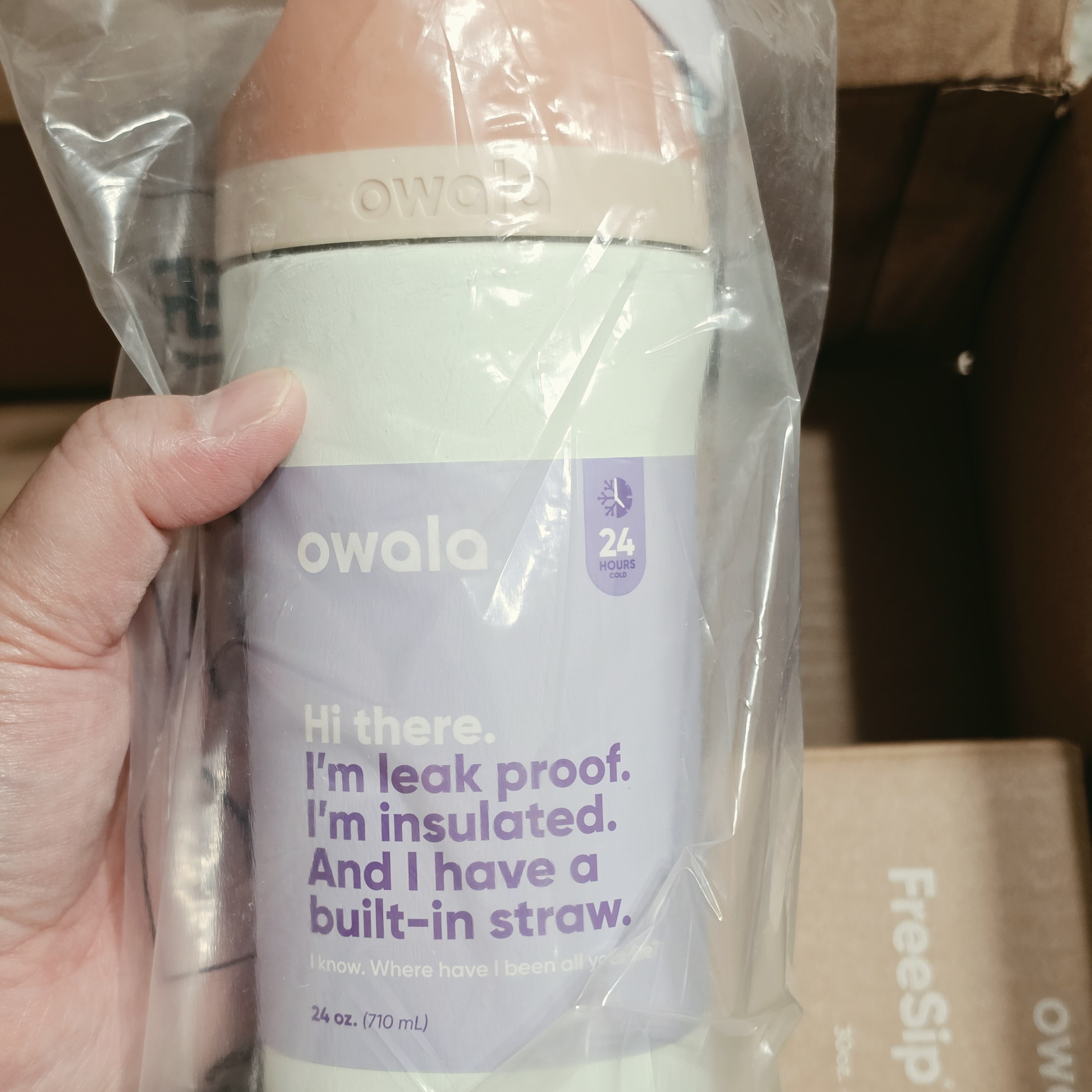 Owala FreeSip 不銹鋼 雙飲口吸管保溫保冰水壺 24Oz - 710ml