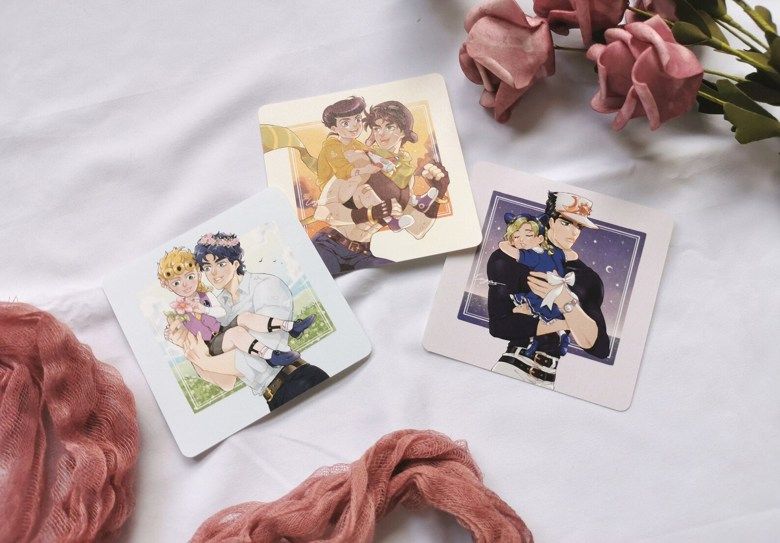 Lingishop✨JOJO的奇妙冒險 195組帶孩子 親子組 方形小卡 小張明信片