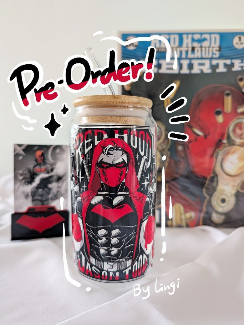 Lingishop✨預購 DC 蝙蝠家 透明玻璃杯 竹蓋水杯 咖啡杯 吸管杯