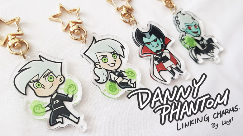 Lingishop✨Danny Phantom 幻影丹尼 壓克力串接吊飾