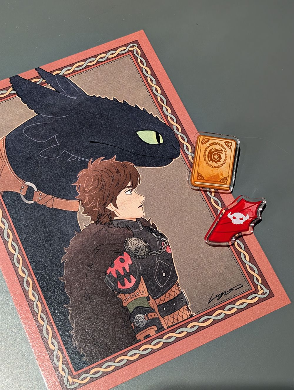 Lingishop✨ HTTYD 馴龍高手 Hiccup＆Toothless 小嗝嗝與沒牙 明信片