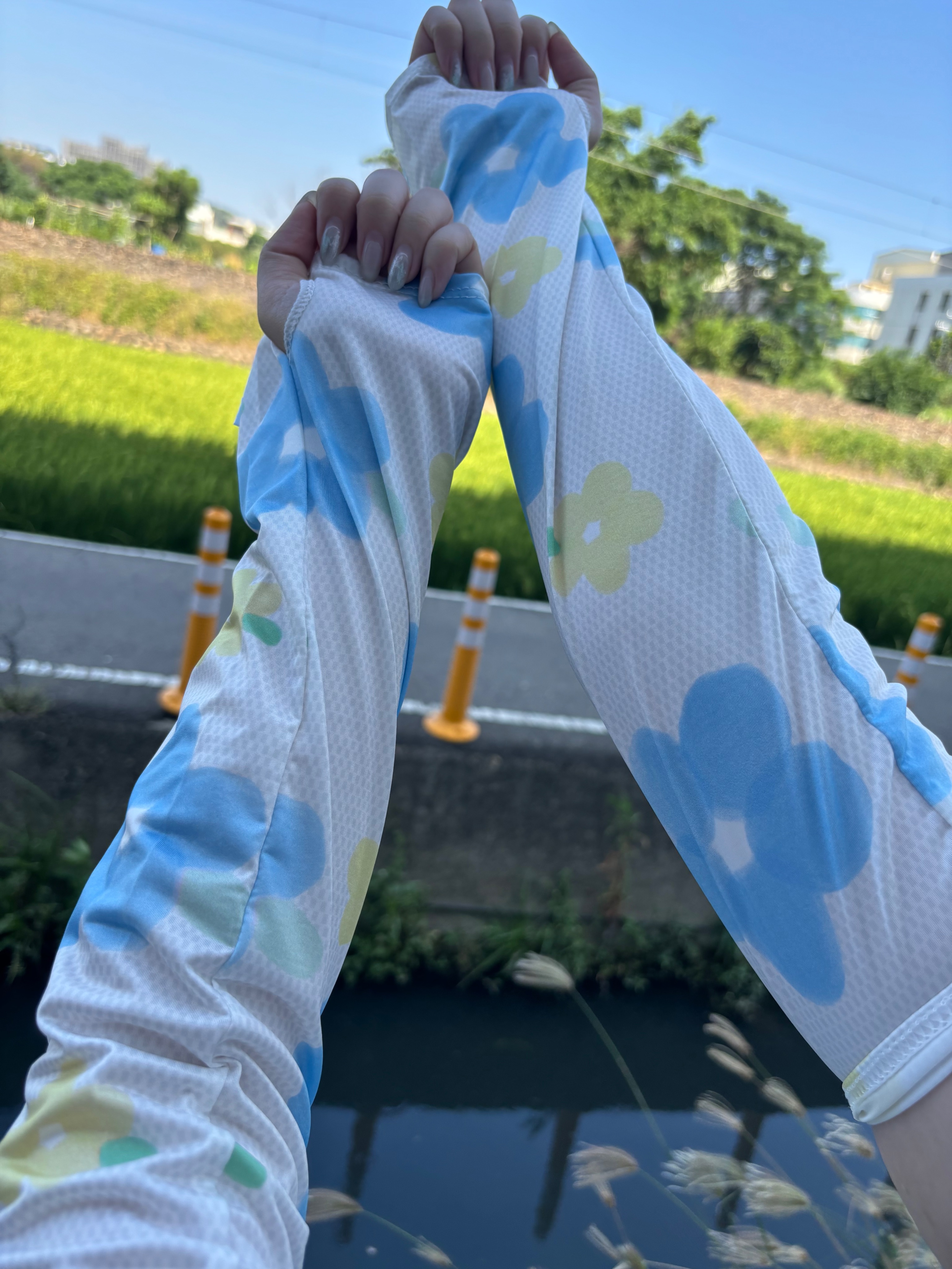 🌸 花花冰絲涼感袖套