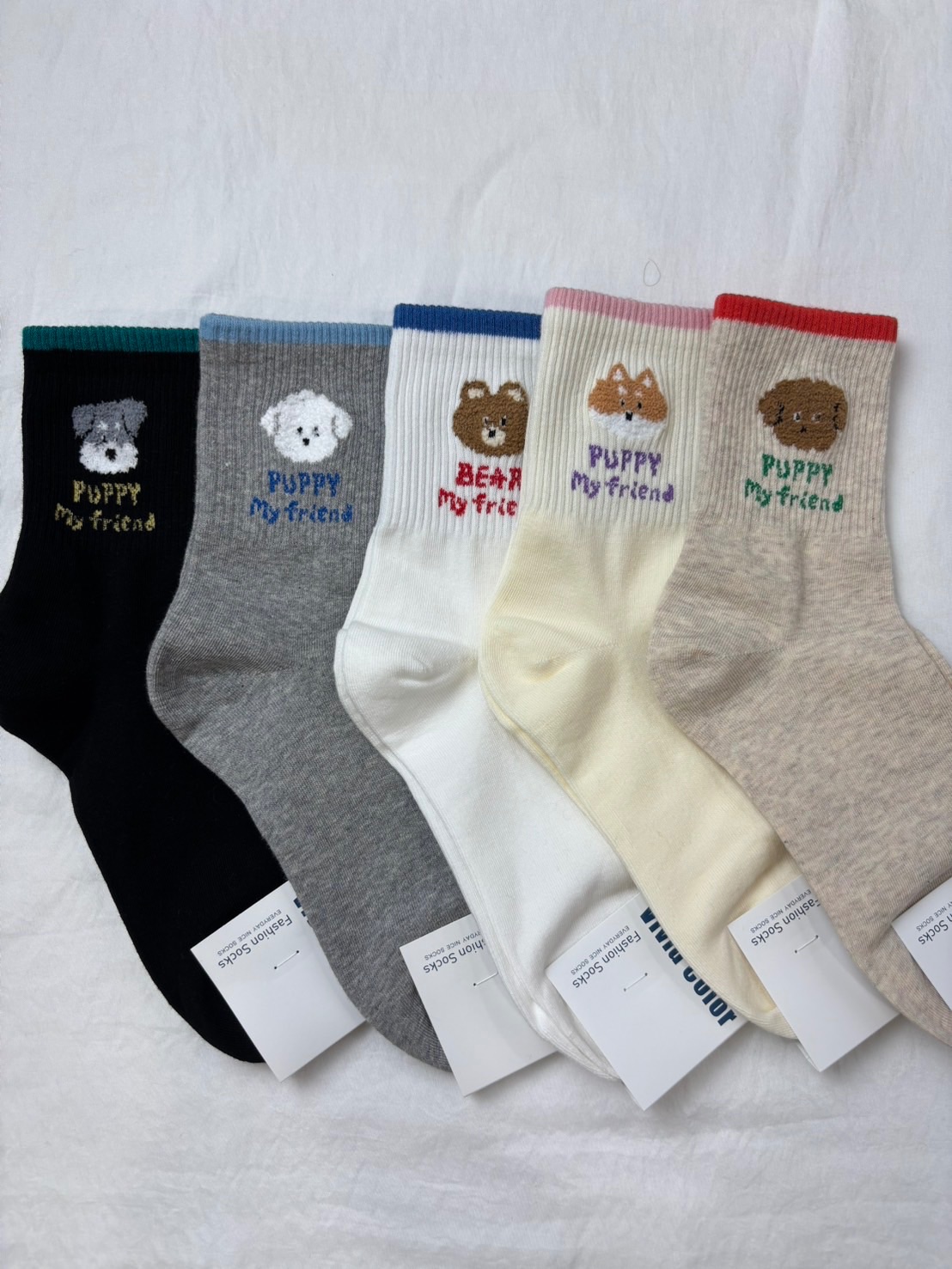 Puppy＆Friends毛茸茸動物襪