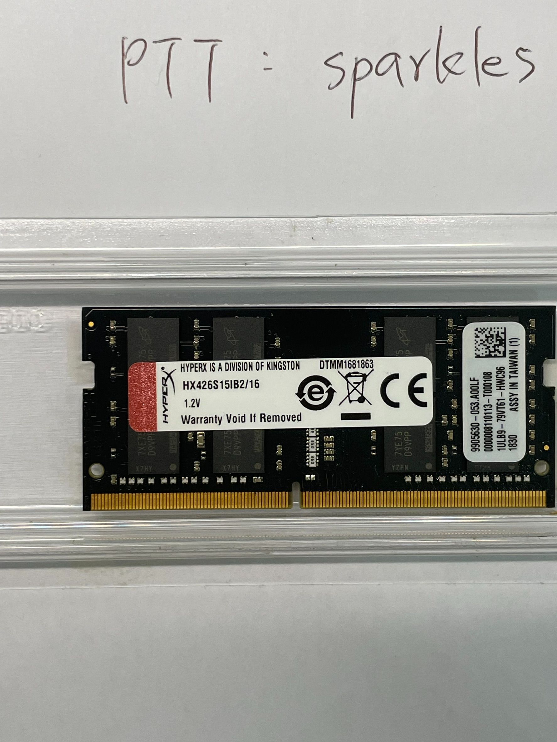 金士頓 HyperX Impact DDR4 2666 16GB 筆電超頻記憶體（HX426S15IB2/16）