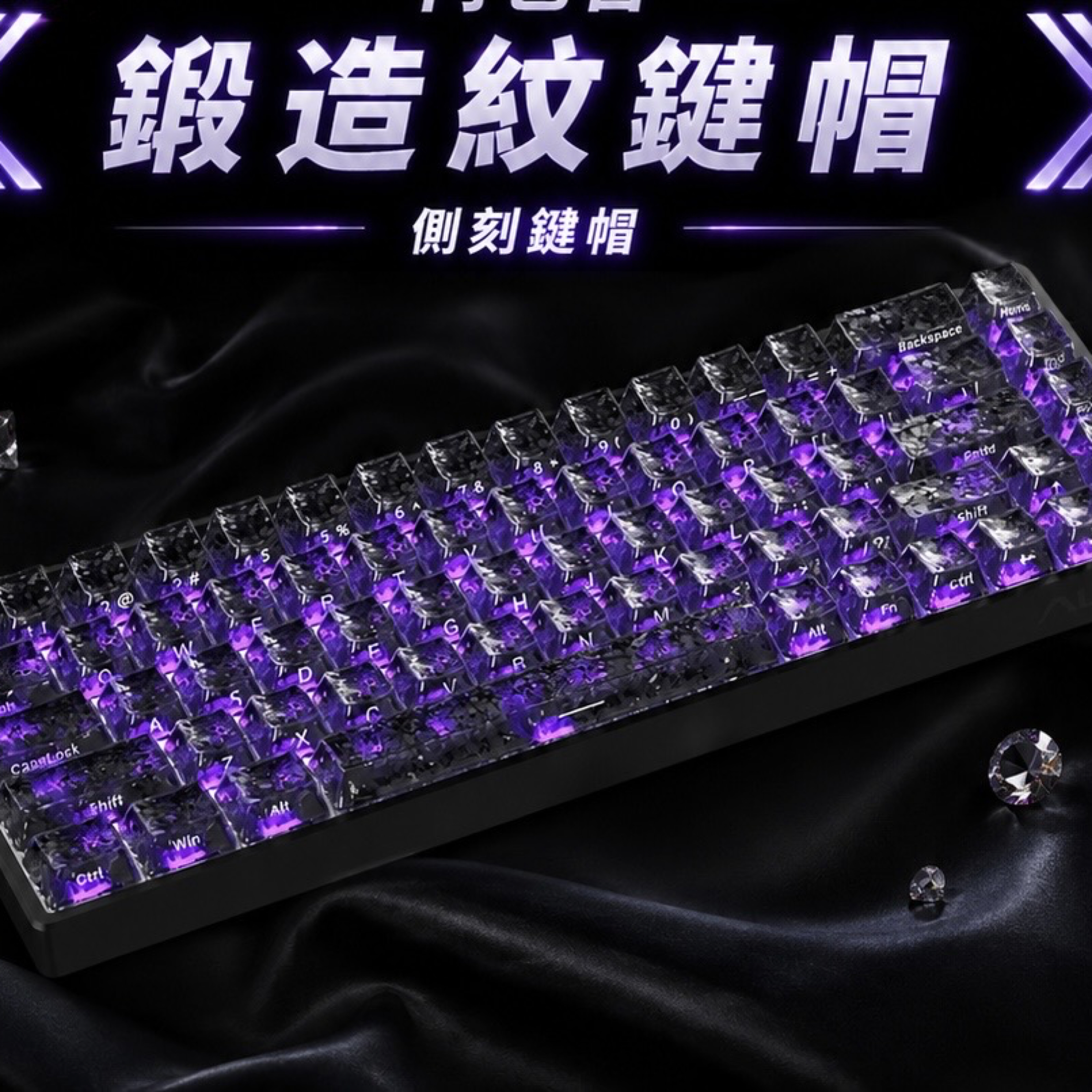 WIN68HE鍛造紋鍵帽（1-2週到貨）