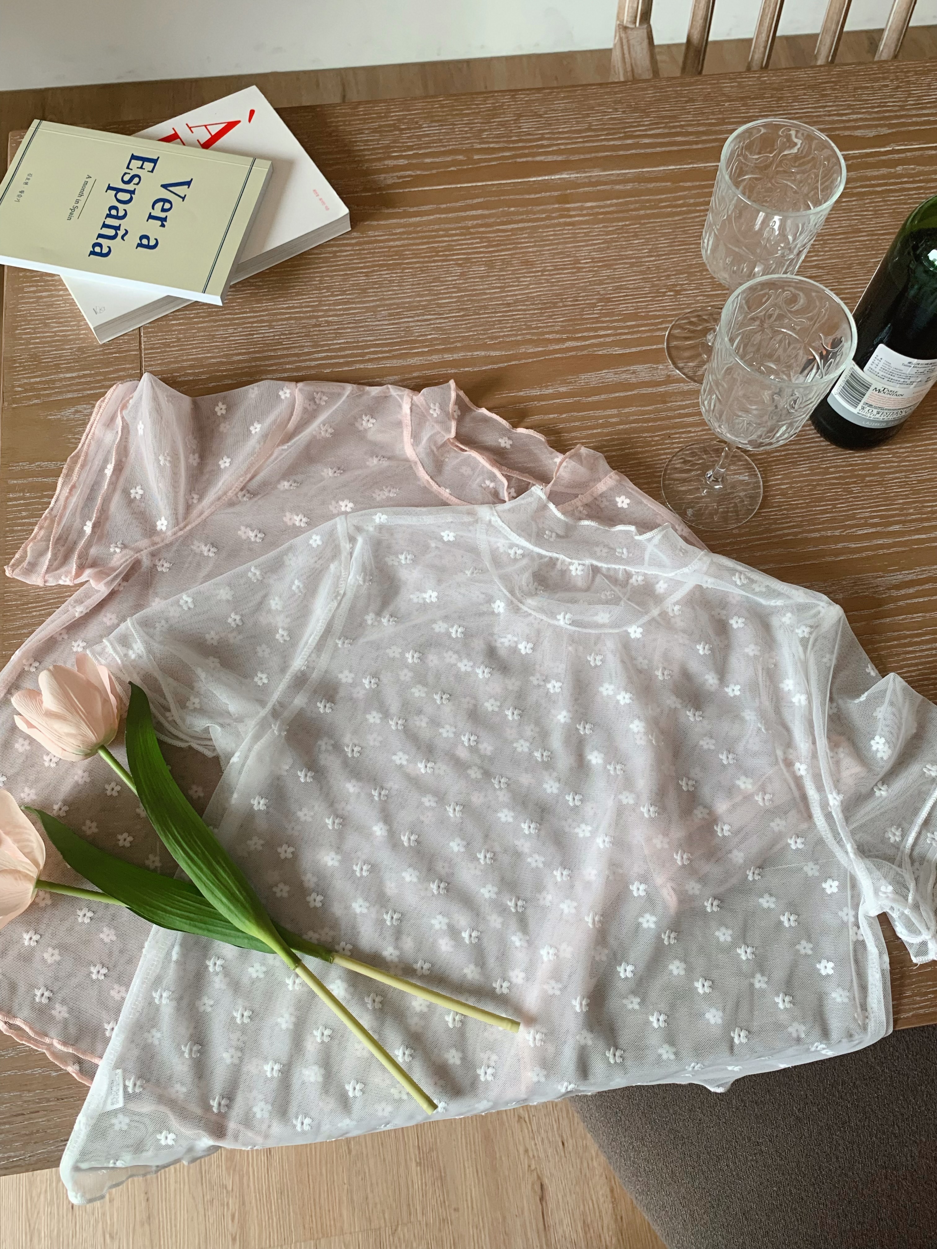 J11 小花親膚透紗木耳邊內搭✿