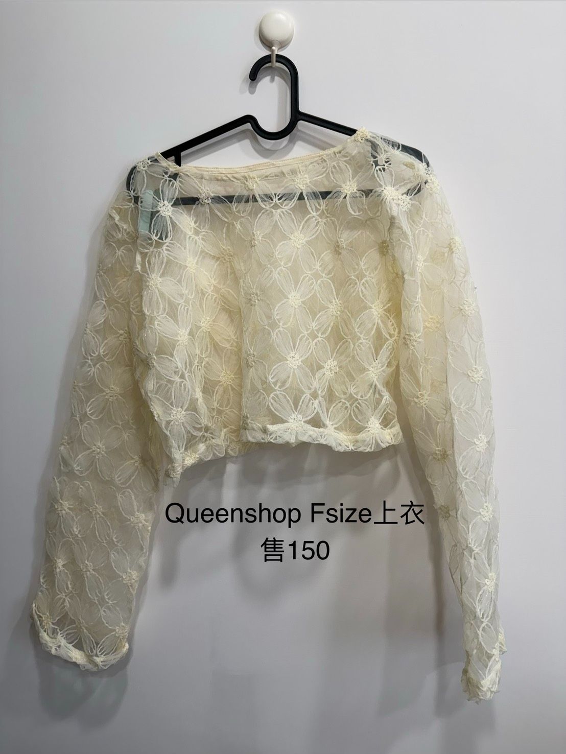 queen shop 花朵透膚上衣