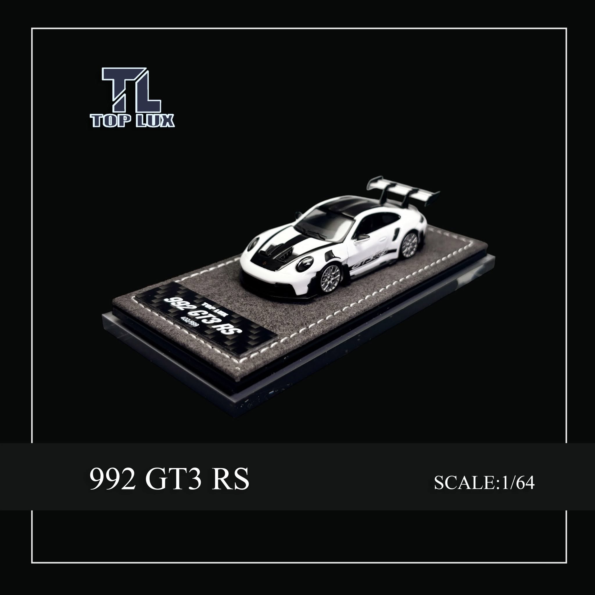 TOP LUX 新品登場
1/64 Porsche 992 GT3RS
經典白色配色