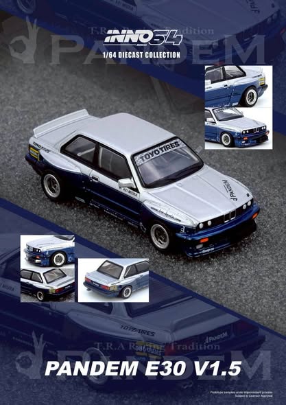 INNO 64 PANDEM E30 M3 Silver / Blue $690