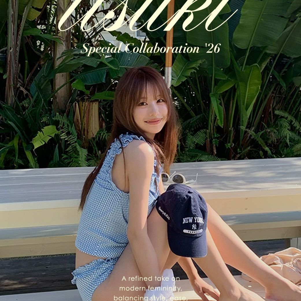 📍Chilling Bubble | SEA DRESS 格子荷葉邊吊帶比基尼 日本品牌代購