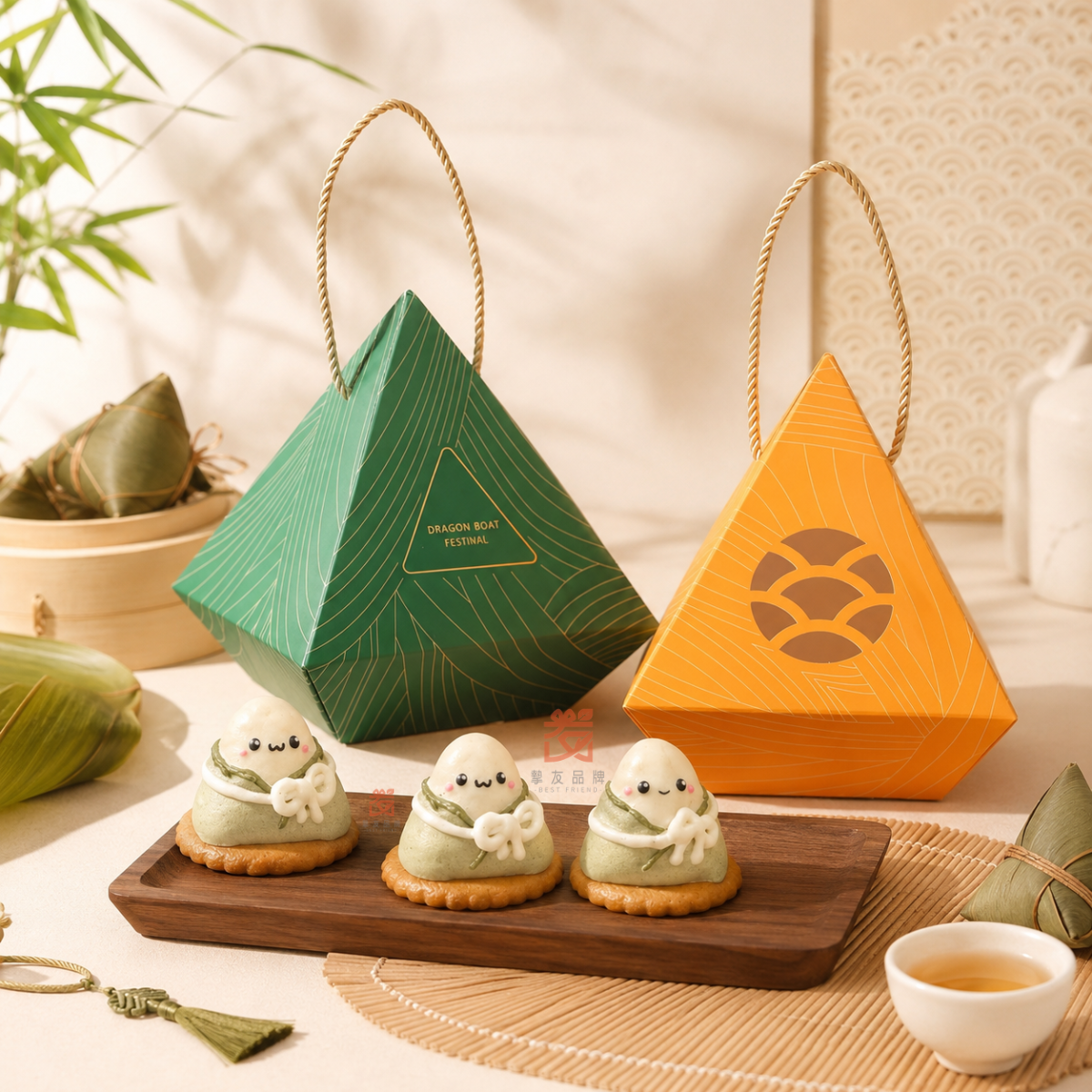 端午限定｜粽香傳情馬林糖禮盒（綠茶口味）
